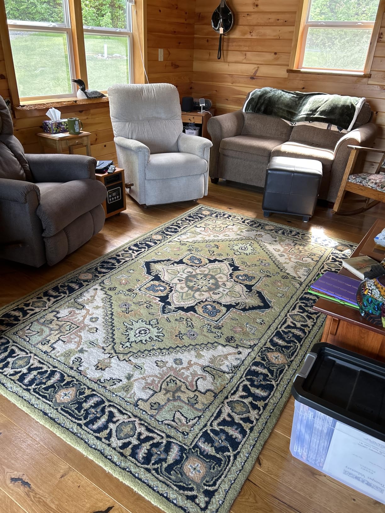 SAFAVIEH Area Rug 5x8 - Heritage Collection - Red, Handmade Wool, Traditional Oriental Medallion Design (HG625A) customer photo 1