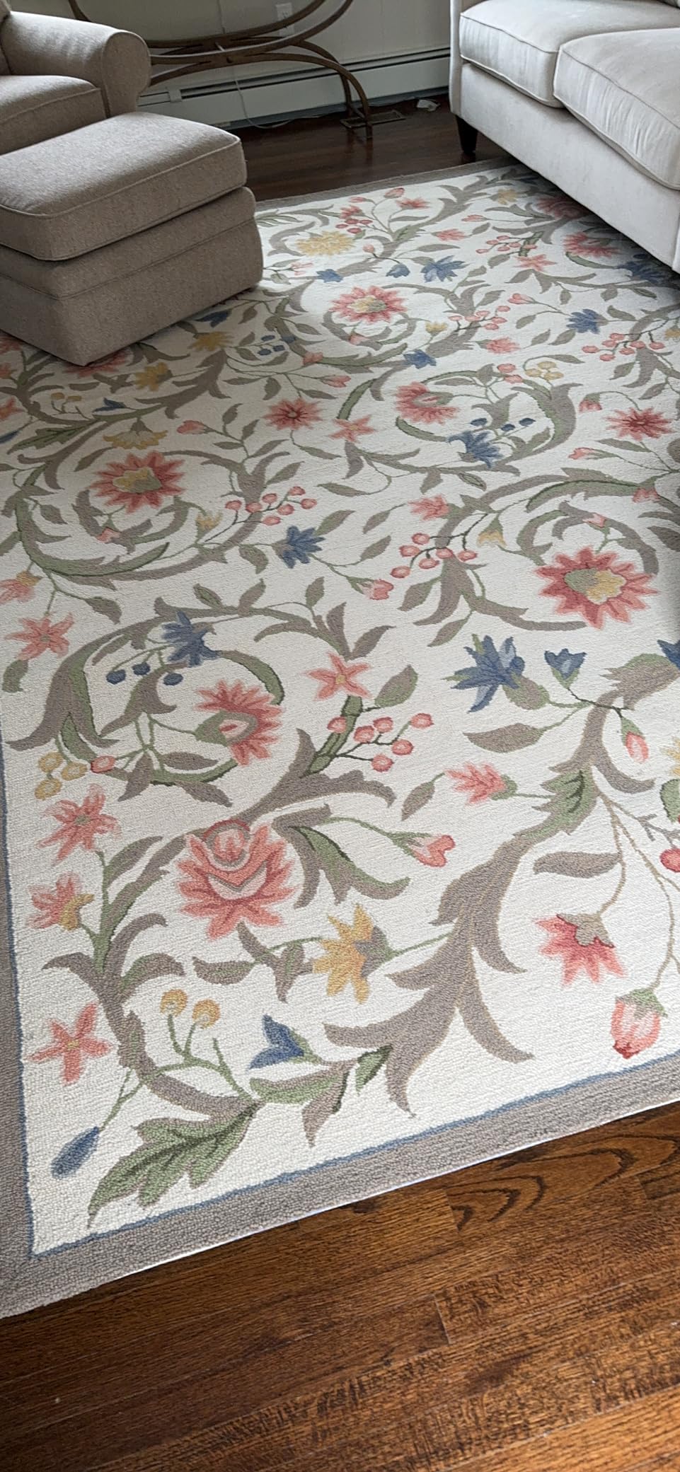 SAFAVIEH Chelsea Collection Area Rug - 9' x 12', Ivory, Hand-Hooked French Country Wool (HK248A) customer photo 2