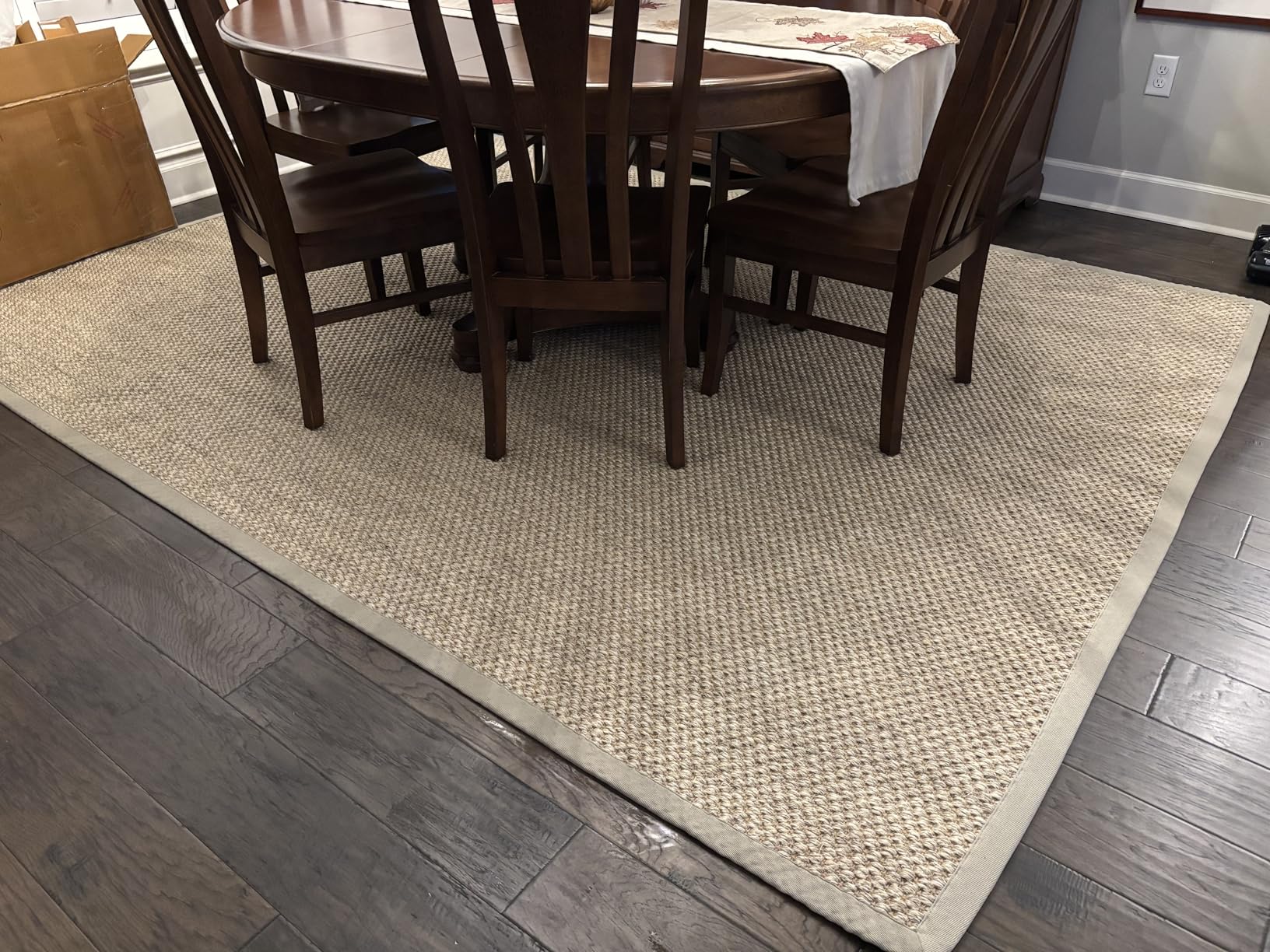 SAFAVIEH Area Rug 4x6 - Natural Fiber Collection - Marble, Sisal, Woven Design with Border (NF525C) customer photo 1
