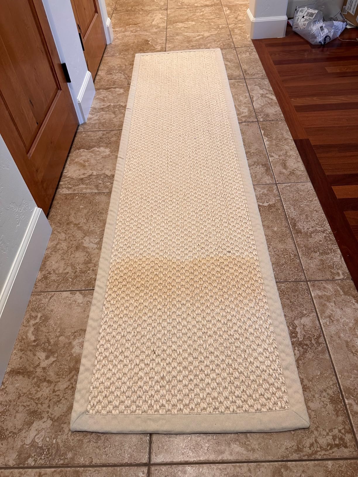 SAFAVIEH Area Rug 4x6 - Natural Fiber Collection - Marble, Sisal, Woven Design with Border (NF525C) customer photo 2
