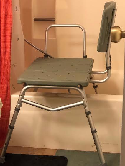 HEALTHLINE Transfer Bench Adjustable Height 500 Lbs, Heavy Duty Bariatric Tub Transfer Bench with Back, Non-Slip Seat, Bath Shower Bench Chair for Bathroom for Elderly Disabled customer photo 1