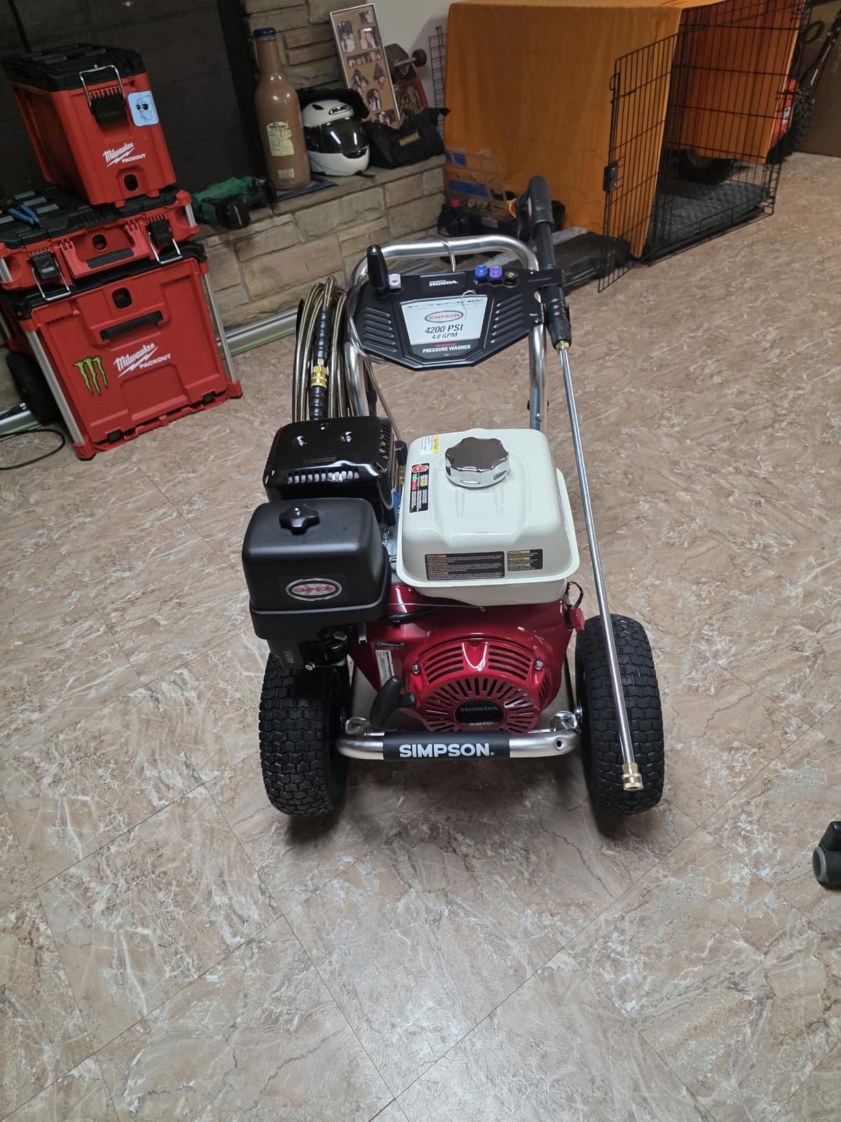 Aluminum Series 4200 PSI Gas Pressure Washer, 2.5 GPM, Honda GX390 | Gas Power Washer For Professionals. CAT Triplex Pump, 50' Hose, Aluminum Frame, 5 Nozzles. 49-State Compliant. ALH4240 customer photo 1