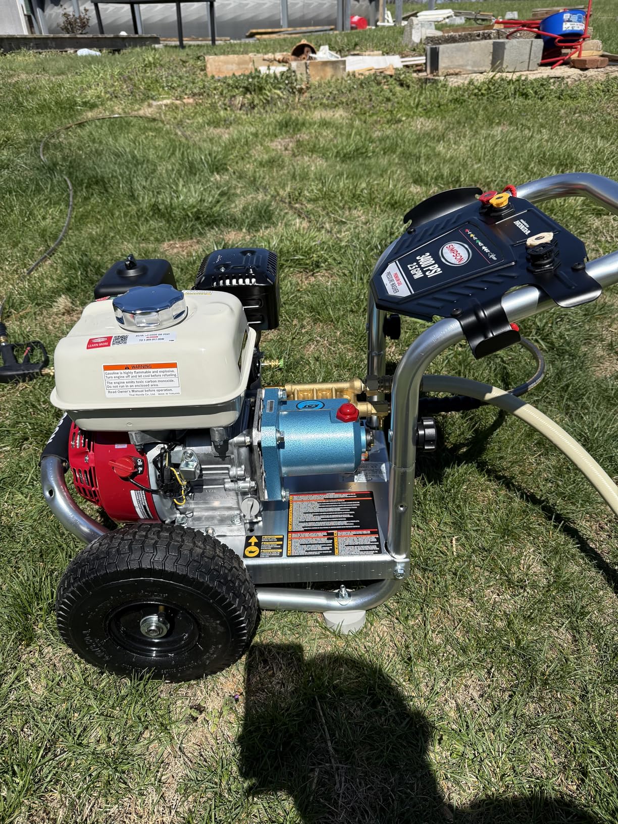 Cleaning 3400 PSI Gas Pressure Washer, 2.5 GPM Power Washer for Commercial Use, Honda GX200 Engine, 25-Foot Hose, Aluminum Series, 49-State (ALH3228-S) customer photo 2