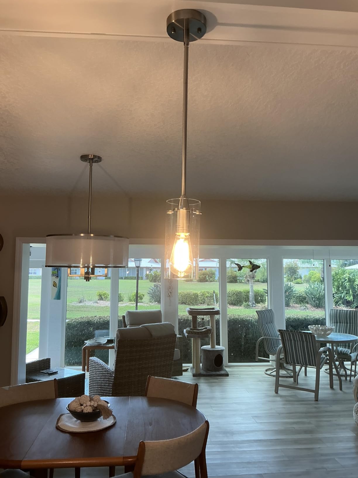 Black Pendant Lights Kitchen Island - Medium Clear Glass Pendant Light Fixture customer photo 1