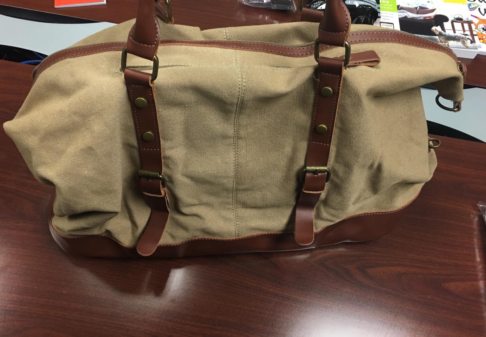 Vintage Canvas Duffle Bag - Classic Weekender Travel Duffel customer photo 1