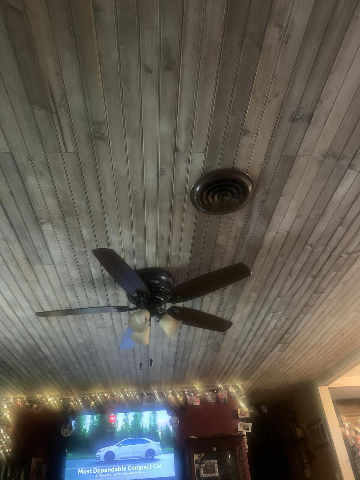 Hunter 42 inch Indoor Ceiling Fan with LED Lights - Bronze Ceiling Fan with Pull Chain, For Bedroom, Living Room, or Kitchen, Low Profile Flush Mount, No Remote, 5 Blades - Builder 51091, New Bronze customer photo 1
