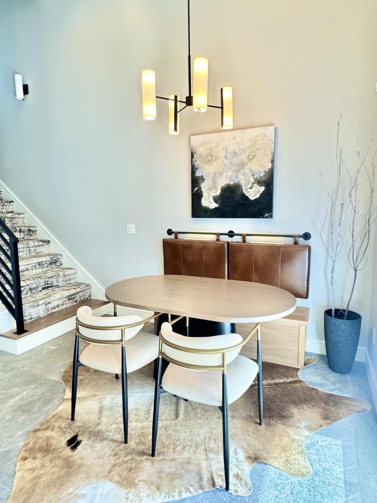 100% Genuine Taupe Cowhide Rug - Modern Style Animal Skin Rug & Floor Carpet for Living Room, Bedroom, Kitchen & More - Extra Large (6x7-8 Ft.) customer photo 2