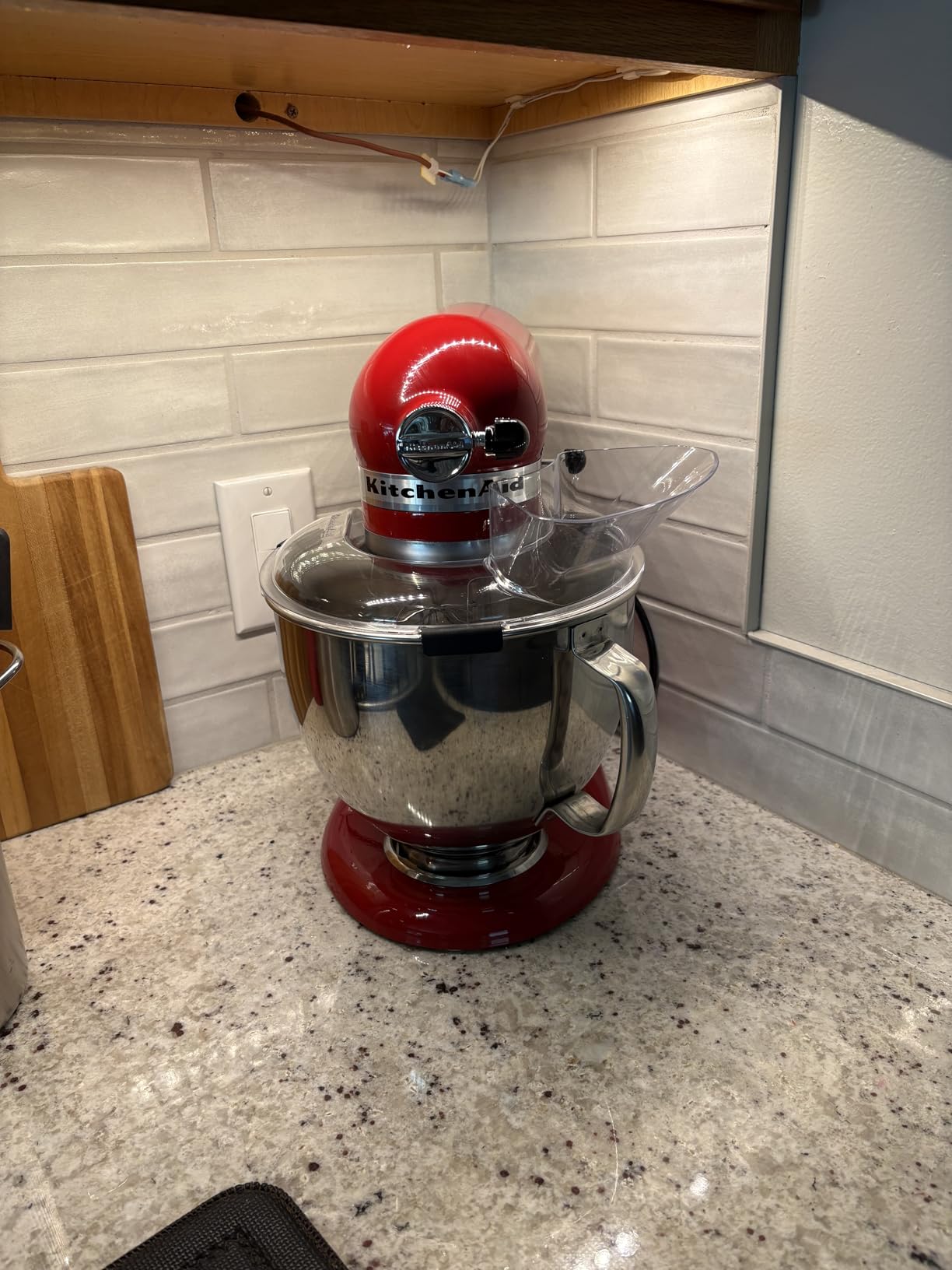 KitchenAid Artisan, 5-Qt Tilt Head Stand Mixer, KSM150PS, Black Matte | Includes Pouring Shield for Mess-Free Mixing, 10 Speed Settings, Easily add Ingredients with the Tilt-Head Design customer photo 1