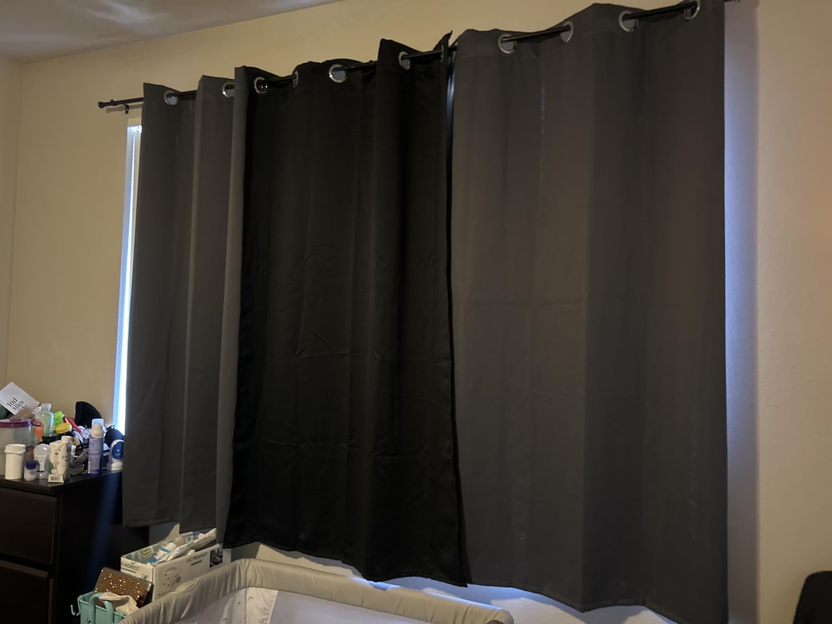 Deconovo Blackout Curtains for Bedroom, Thermal Insulated Room Darkening Grommet Window Drapes, Black, 42W x 63L Inch, Pack of 2 for Living Room & Nursery Privacy Panels customer photo 1