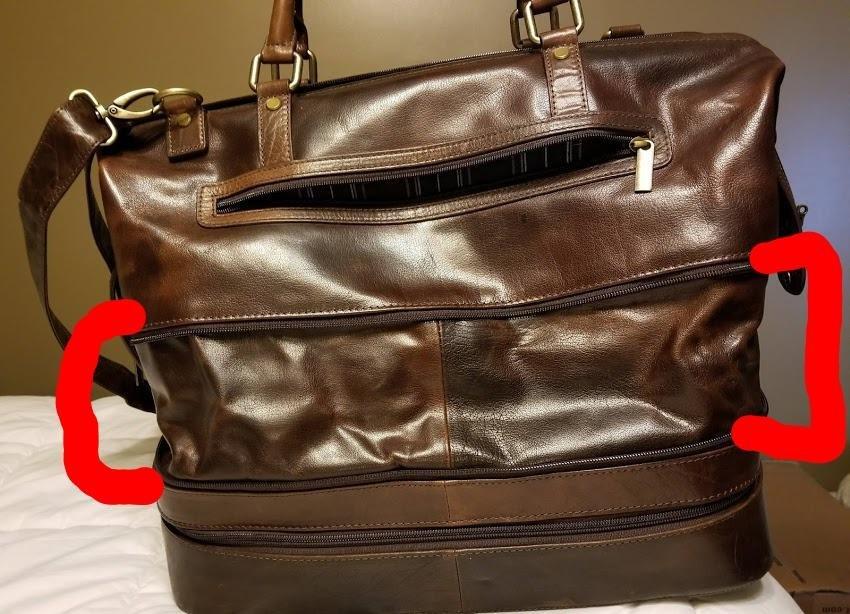 Leather Duffle Adventure Bag Weekender Travel Luggage with Shoe Compartment customer photo 1