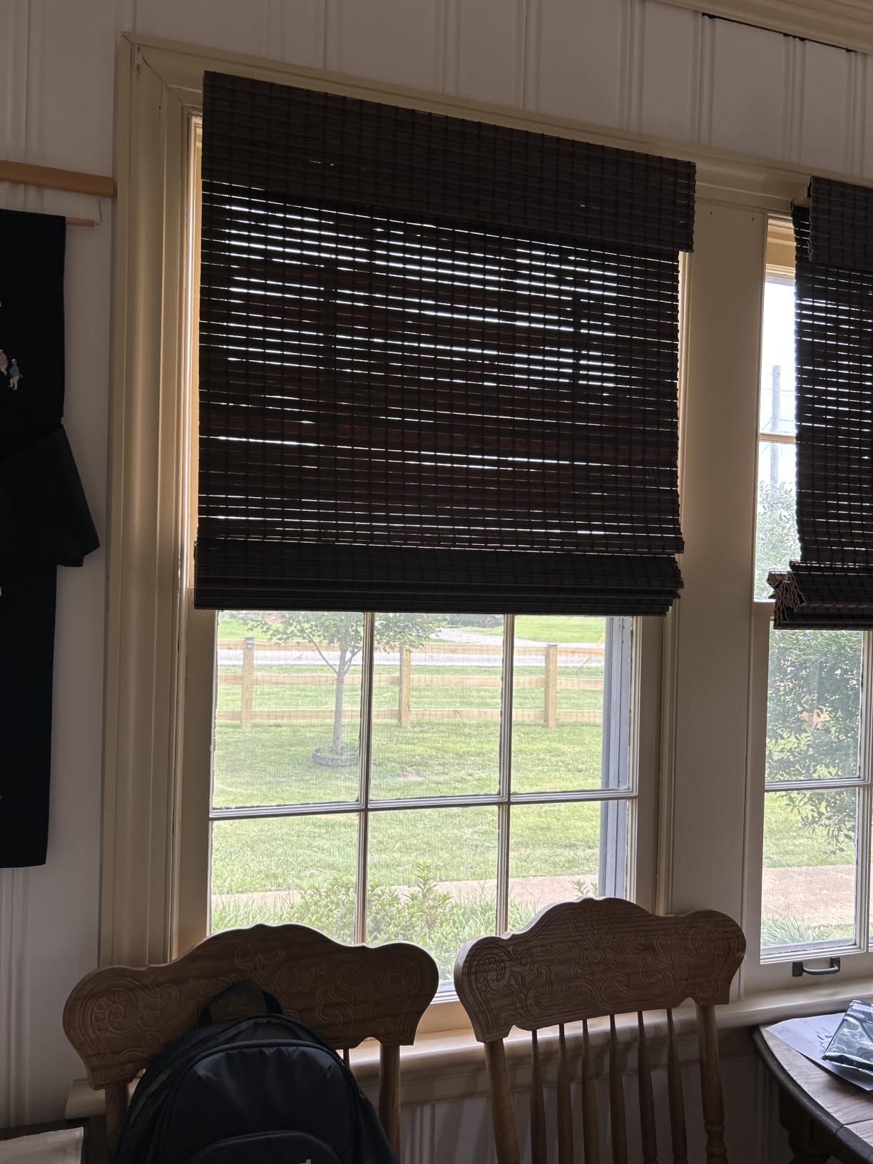 Radiance Cordless Bamboo Blinds - Flatstick Bamboo Roman Shades for Interior Windows - Roll Up Woven Shades with Valance - Inside & Outside Mount Roman Window Shades - Driftwood - 31