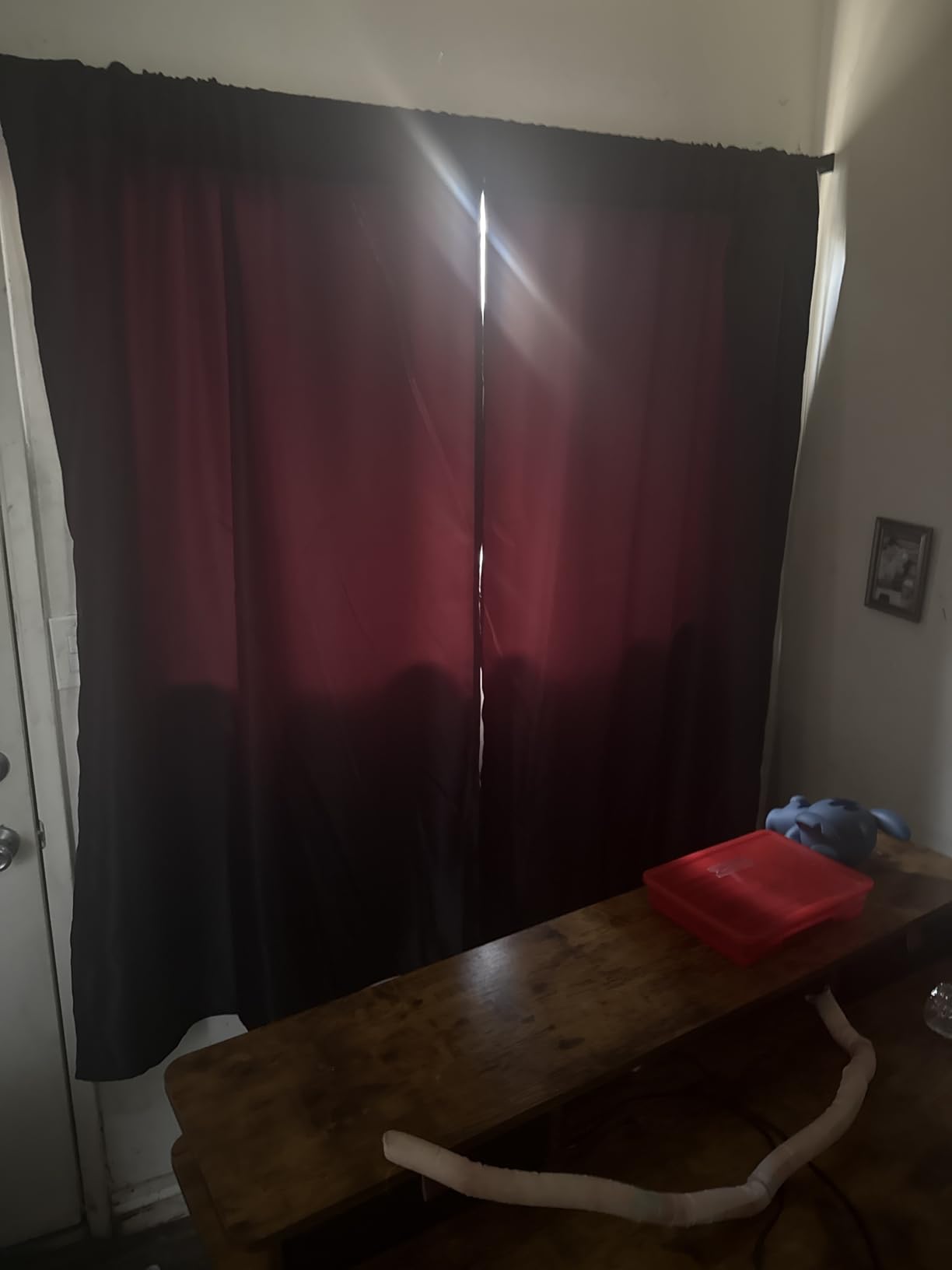 RYB HOME Blackout Room Divider Curtain Thermal Insulated, for Sliding Door | Noise Reduce Barrier Portable Curtain for Glass Door Storage Space Room Divider Apartment, W100 x L84, Black, 1 Panel customer photo 2