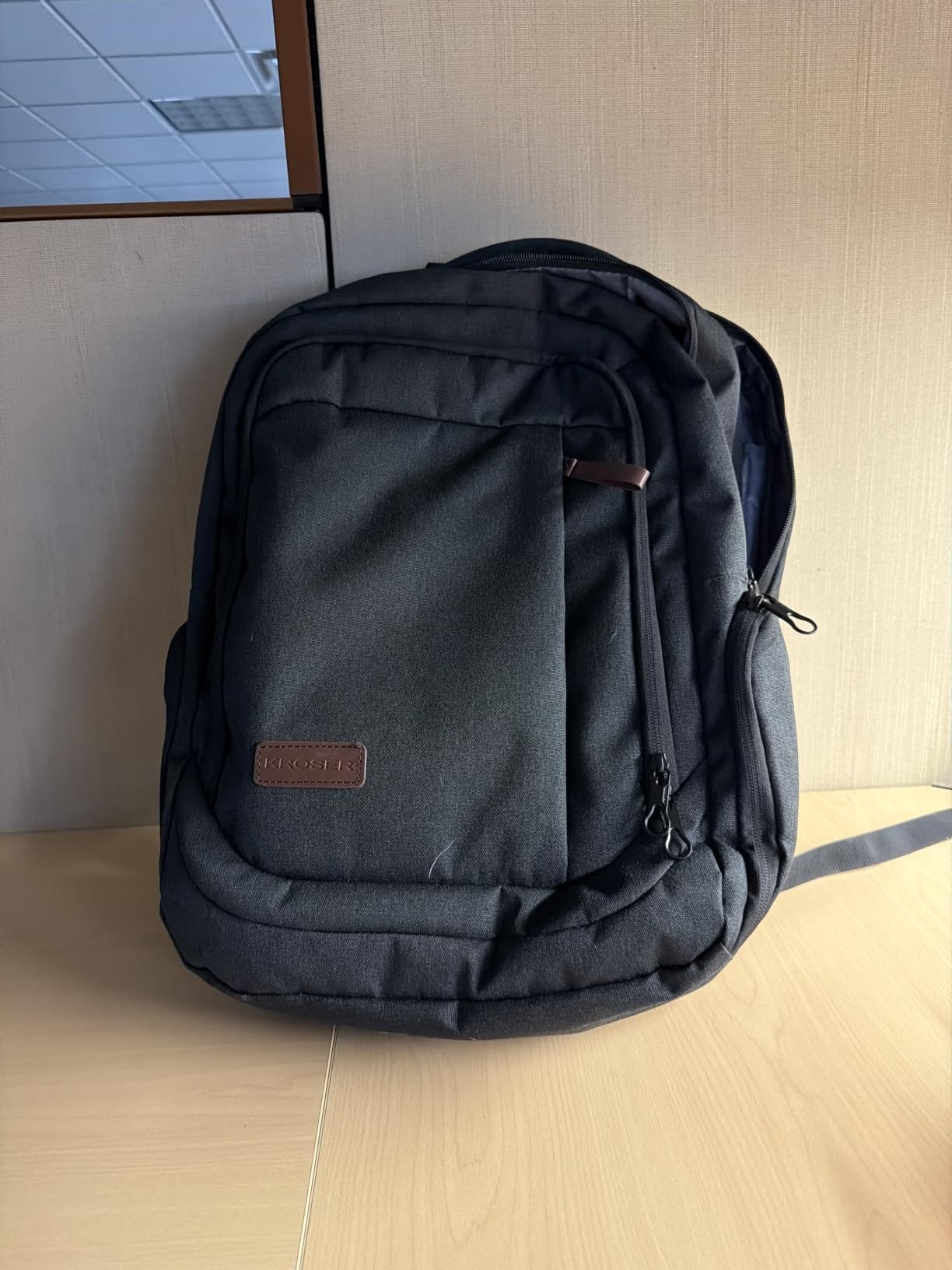 KROSER Laptop Backpack Large Computer Backpack Fits up to 17.3 Inch Laptop with USB Charging Port Water-Repellent Travel Backpack Casual Daypack for Business/College/Women/Men-Charcoal Black customer photo 2