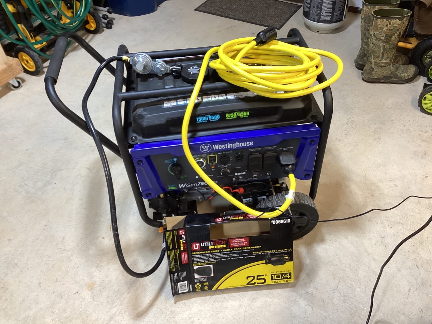 Westinghouse 9500 Peak Watt Dual Fuel Home Backup Portable Generator, Remote Electric Start, Transfer Switch Ready, Gas & Propane Powered customer photo 1
