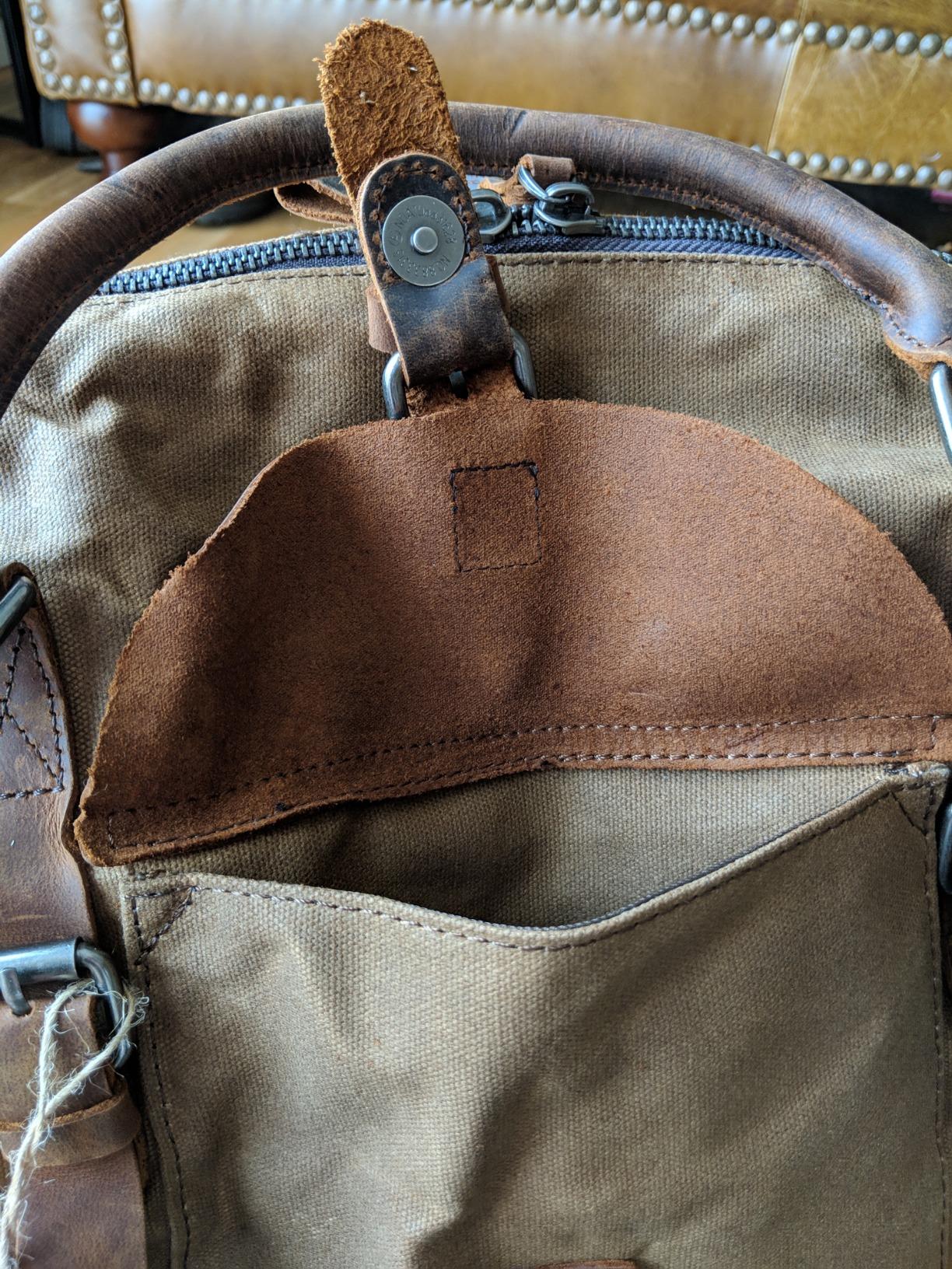 NEWHEY 55L Travel Duffel Bag, Waterproof Waxed Canvas & Leather Weekender Bag for Men, Large Carry-on Overnight Bag for 4-5 Day Business Trips & Weekend Getaways, Brown customer photo 1