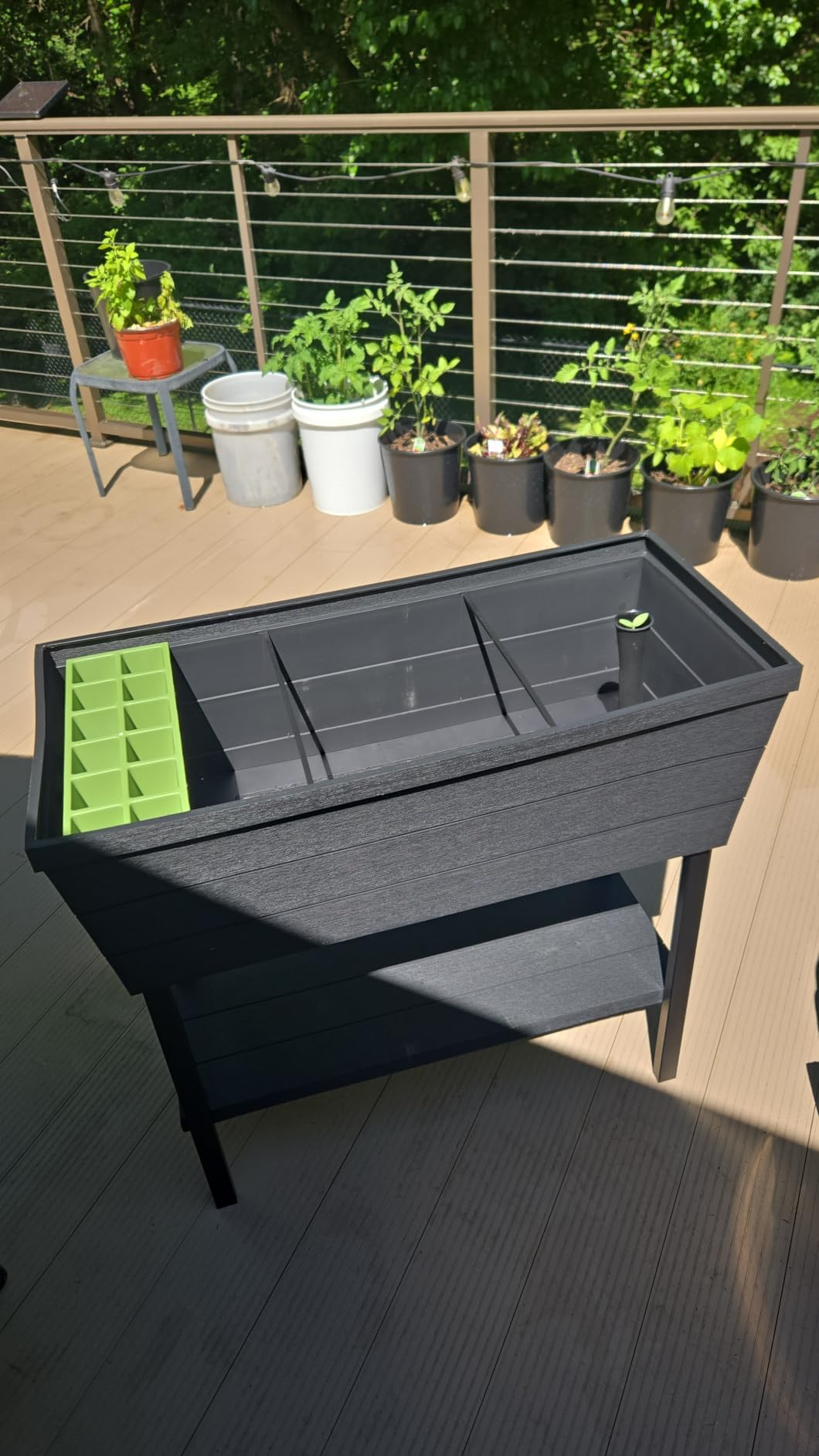 Keter Urban Bloomer 12.7 Gallon Raised Garden Bed and Outdoor Herb Garden Planter with Self Watering Gauge customer photo 2