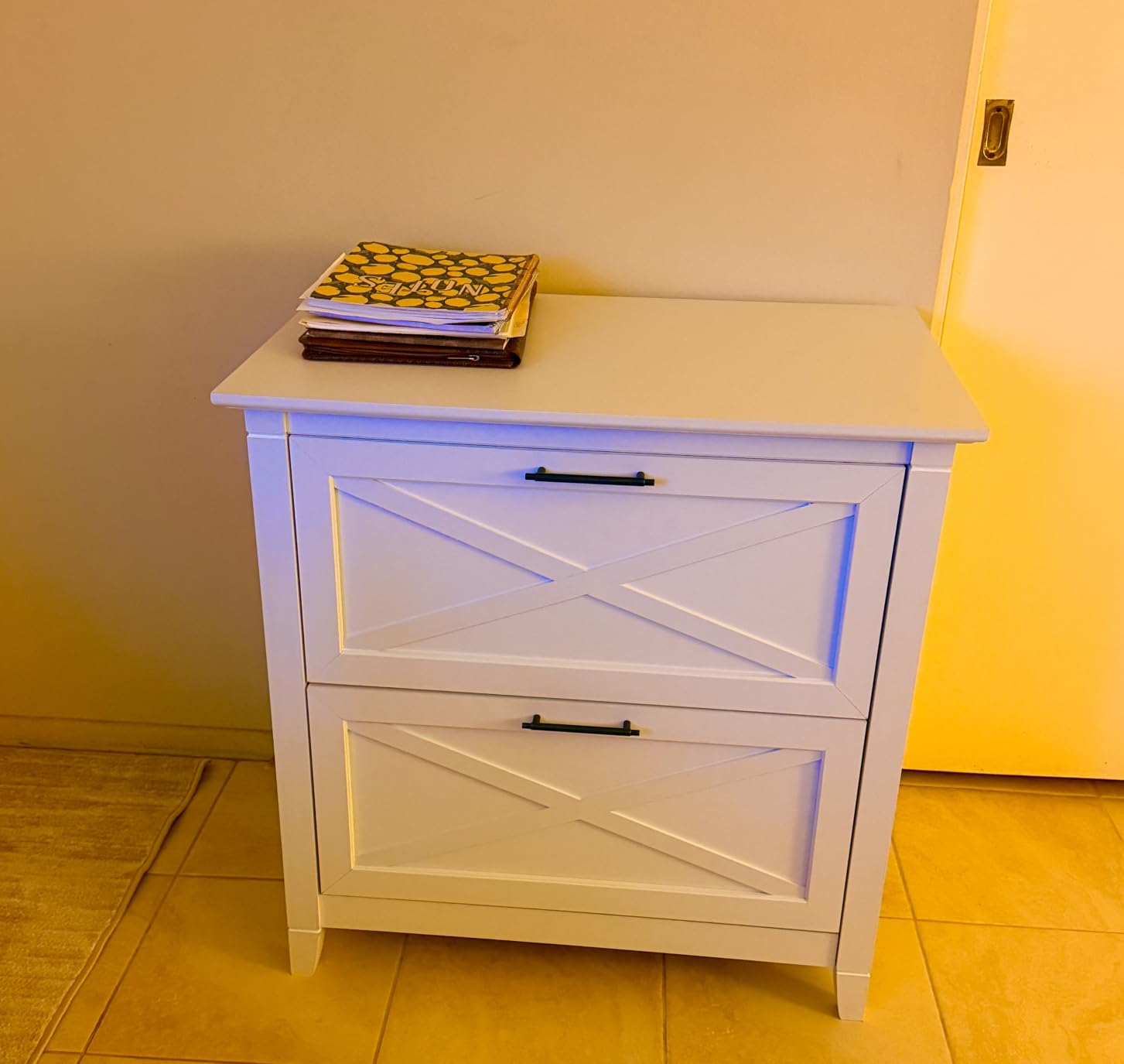 Bush Home Key West 2 Drawer Lateral File Cabinet in Bing Cherry, Document Storage for Home Office, Accent Chest with Drawers customer photo 1