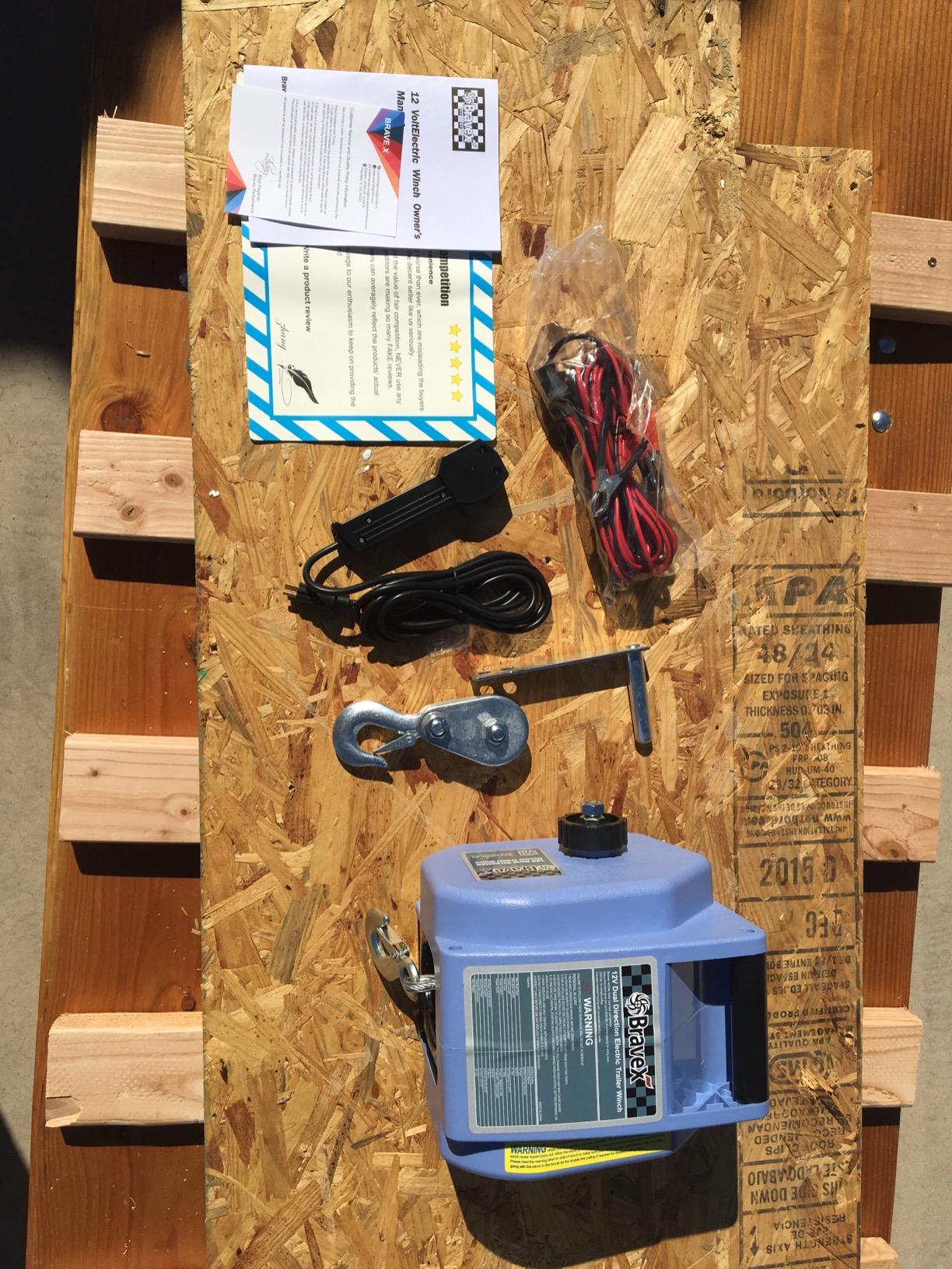 Bravex Trailer Winch 6000LBS, Reversible Portable 12-Volt DC Electric | Winch Boat Trailer Truck Power-in , Power-out (Corded Remote Control & Hand Crank) customer photo 1