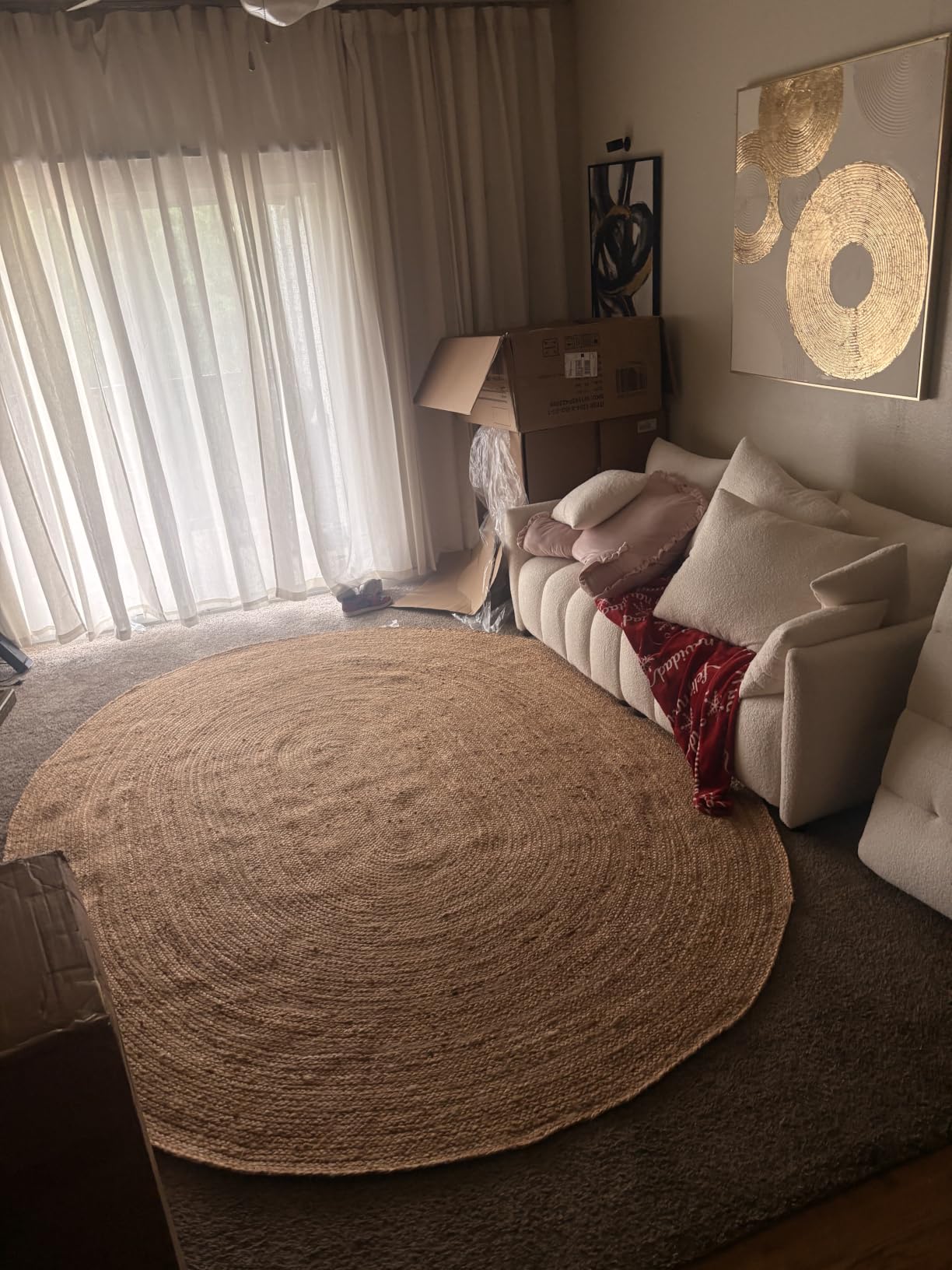 SAFAVIEH Area Rug 5x8 - Cape Cod Collection - Natural Brown, Handmade Braided Flat Weave Jute (CAP252A) customer photo 1