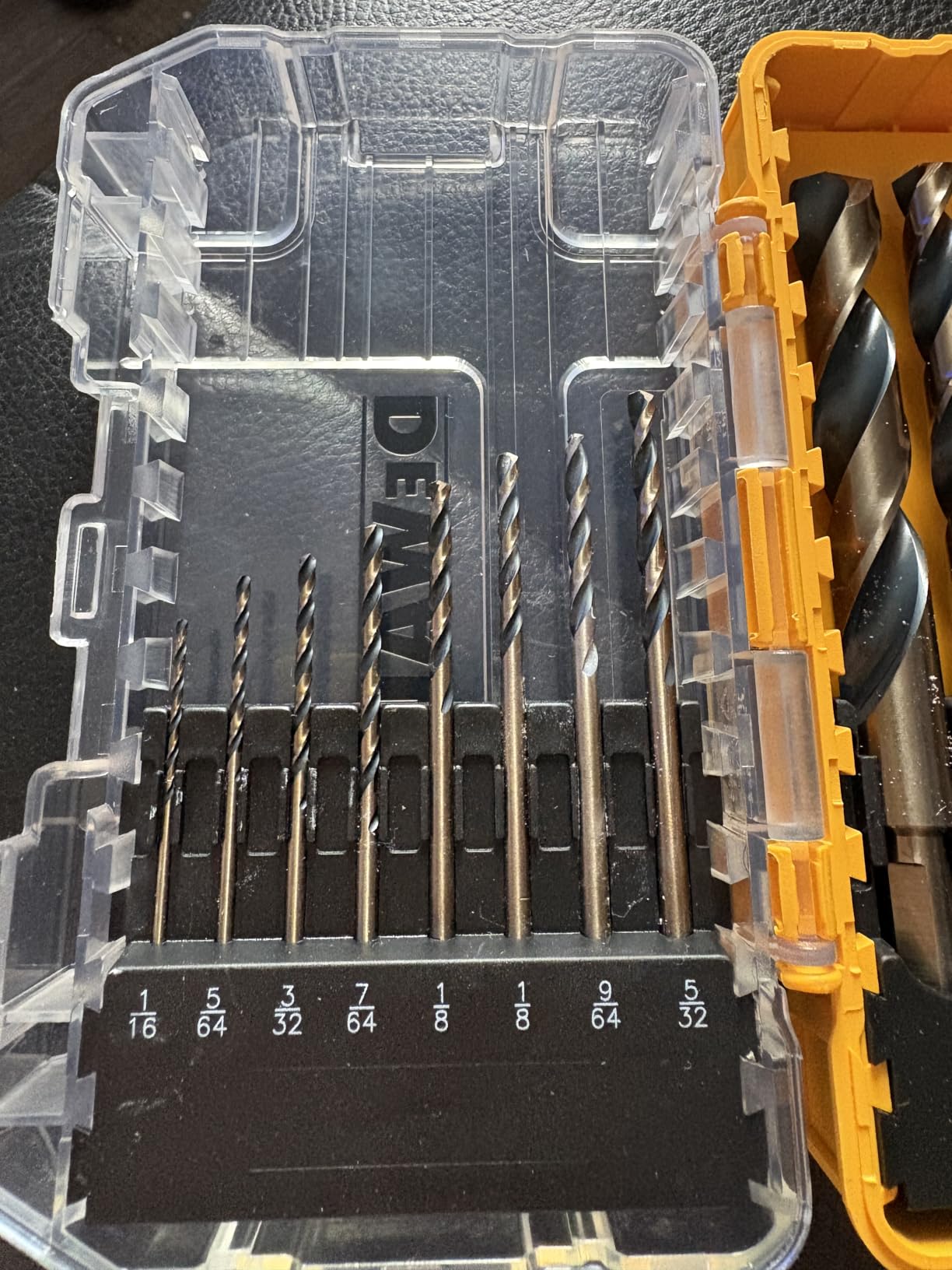 DEWALT Drill Bit Set, 3-Flats Shank, 14-Piece, 135 Degree Split Point, for Plastic, Wood and Metal (DWA1184) customer photo 1