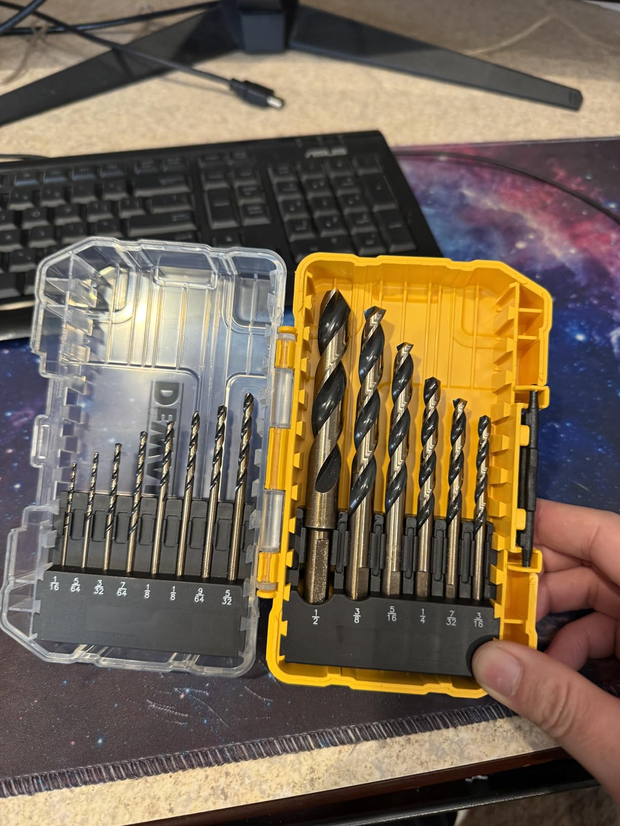 DEWALT Drill Bit Set, 3-Flats Shank, 14-Piece, 135 Degree Split Point, for Plastic, Wood and Metal (DWA1184) customer photo 2