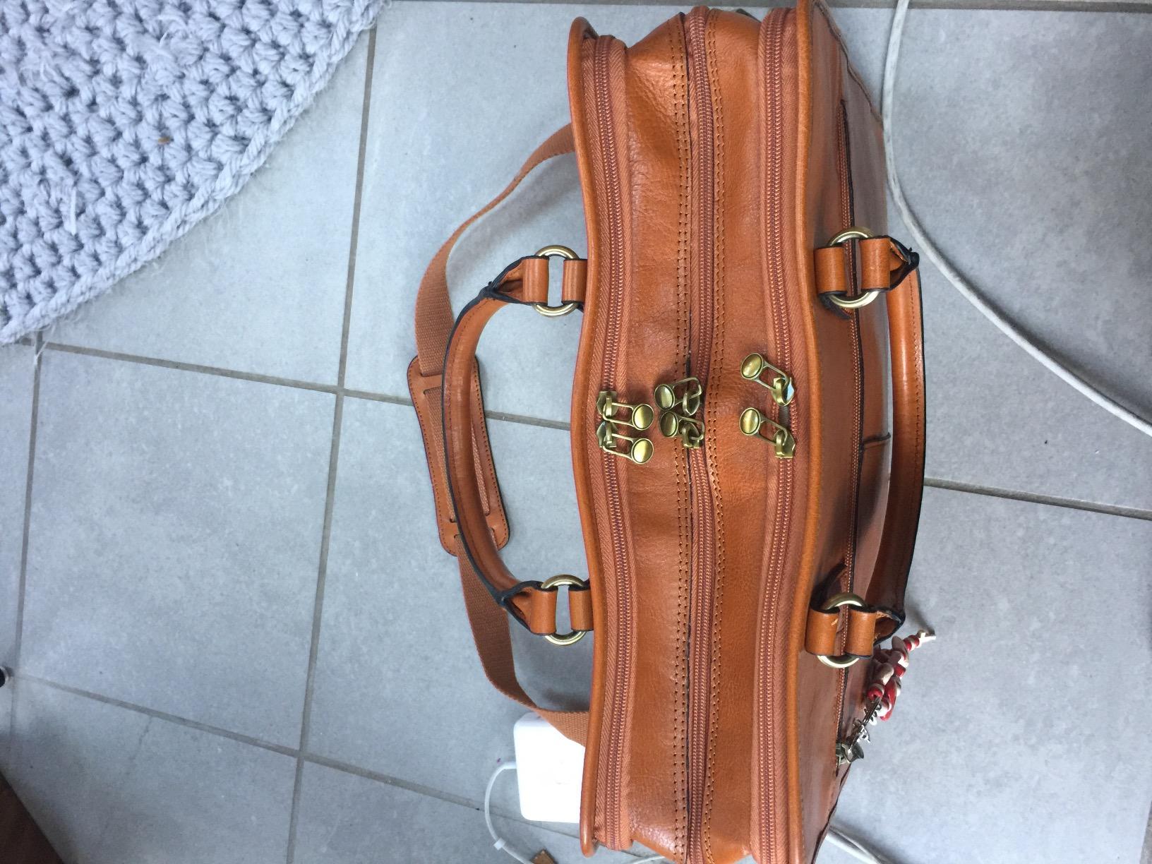 Banuce Italian Full Grain Leather Briefcase for Women Fits 15.6