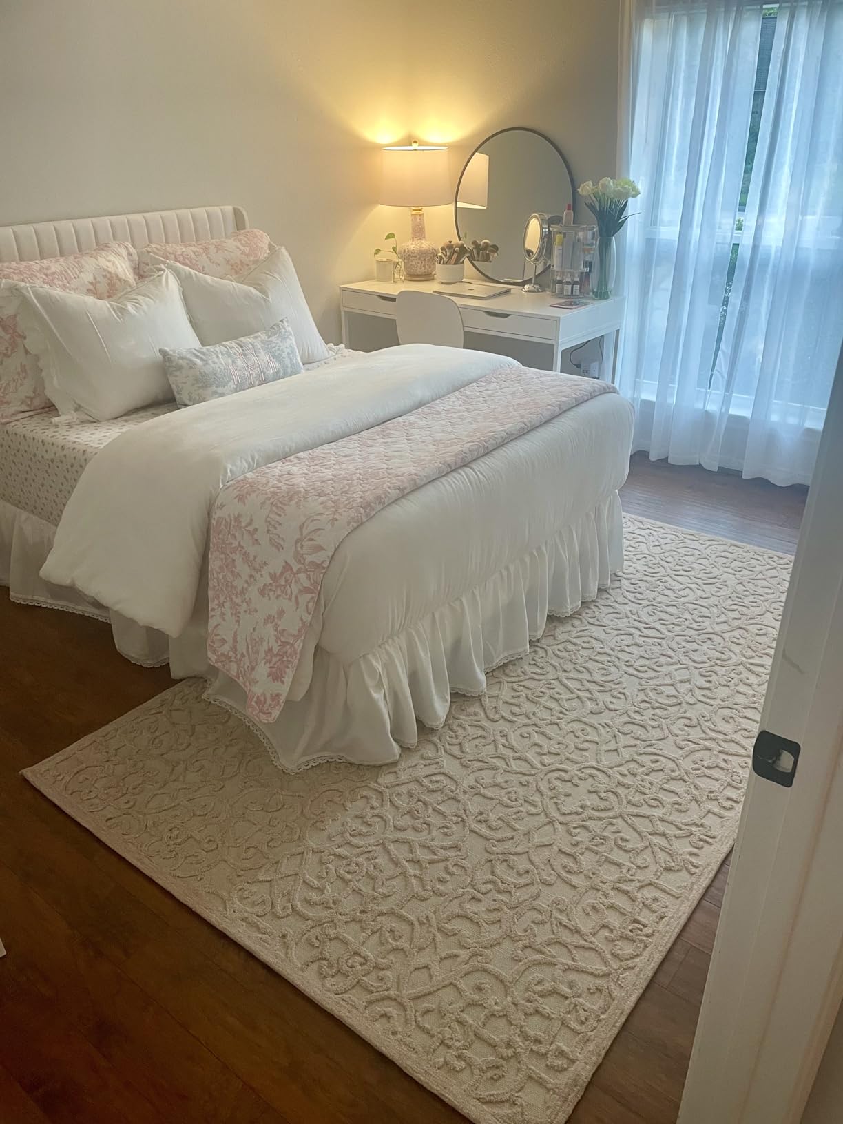 SAFAVIEH Trace Collection Area Rug - 5' x 8', Brown & Ivory, Handmade Wool (TRC103T) customer photo 2