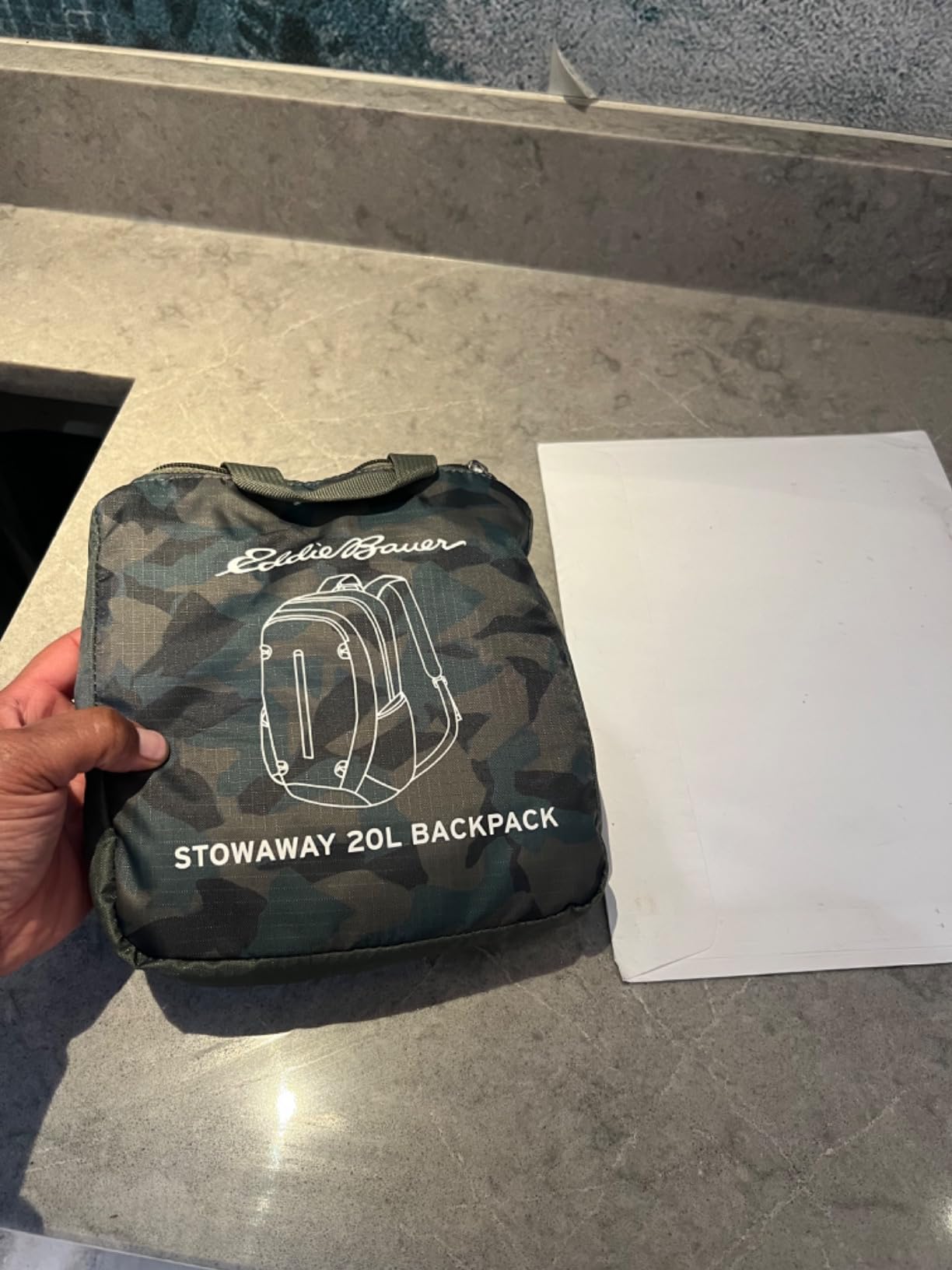 Eddie Bauer Stowaway Packable Backpack - Travel Outdoor Lightweight Foldable Durable Ripstop Polyester 20L customer photo 2