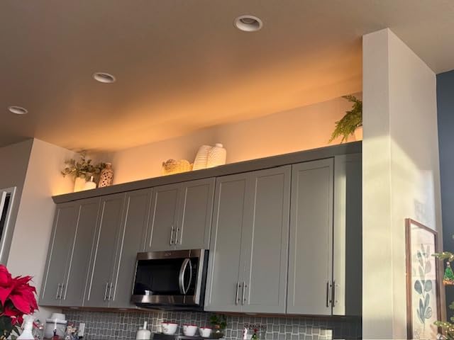 MYPLUS Under Cabinet Led Lighting, 16.4ft LED Strip Lights Kit with Dimmer Control for Kitchen, Cabinet, Shelf, Counter, Bedroom and Decor, Warm White 3000K, 1050LM customer photo 1