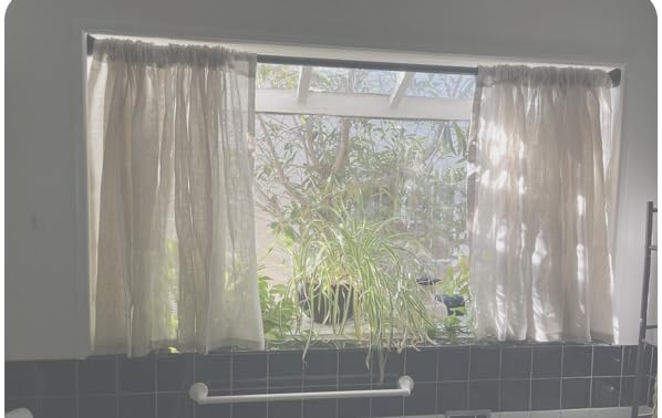 Solino Home 100% Pure Linen Curtain Light Natural, Sheer Curtain 52 x 84 in | Drapery Panels filters natural light while adding privacy to any room, soft plain weave, artisan crafted, easy care, low iron customer photo 2