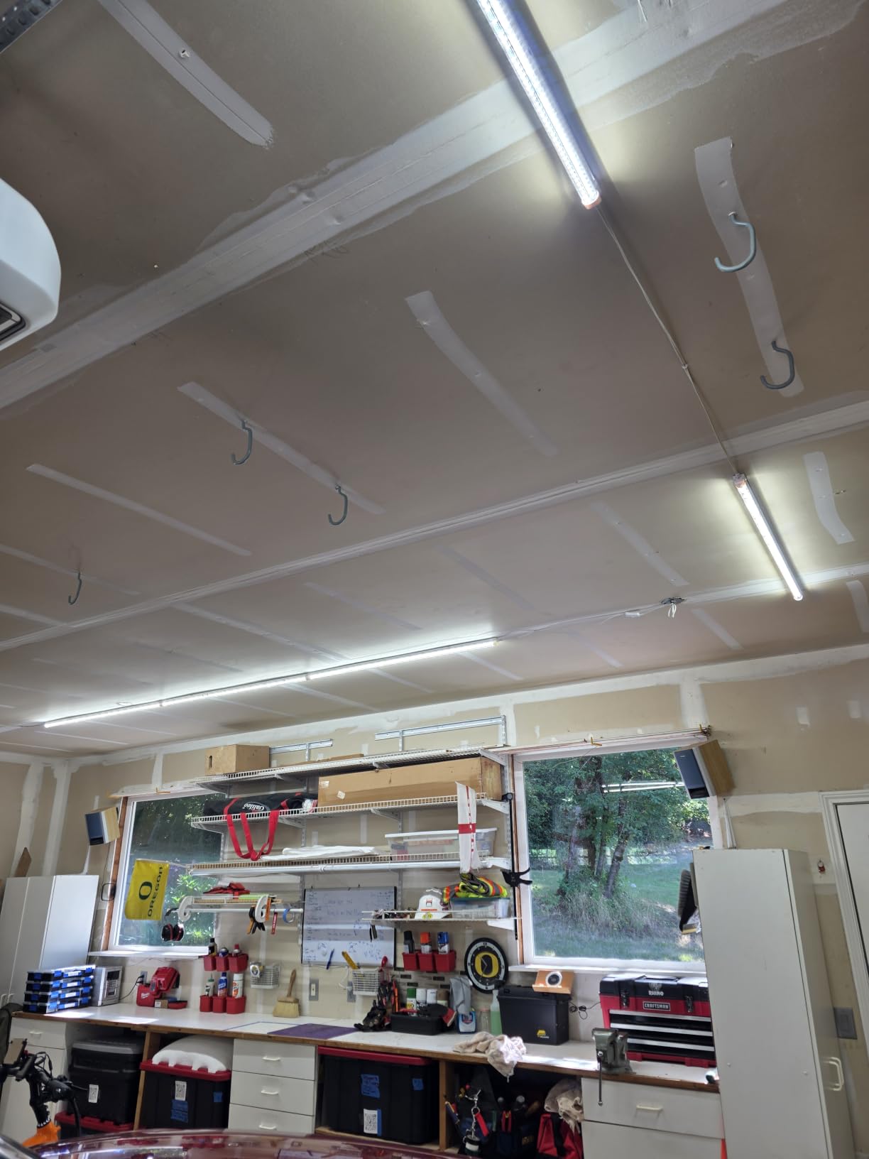 Barrina T8 LED Shop Lights 8FT, 72W 10000LM 5000K, 10 Pack High Output Tube | 8 Foot for Garage Workshop and Workbench Use, Daylight White, Easy Ceiling Mount, Linkable to 4, Aluminum V Shape Clear Cover customer photo 1