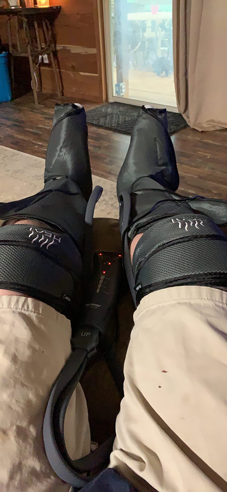 FIT KING Foot & Leg Compression Massager with Knee Heating for Circulation | FSA-HSA, Adjustable Leg Wraps, Size Extensions, 3 Modes 3 Intensities, Helpful for Pain Edema RLS, Great Gift for Wife Mom customer photo 1