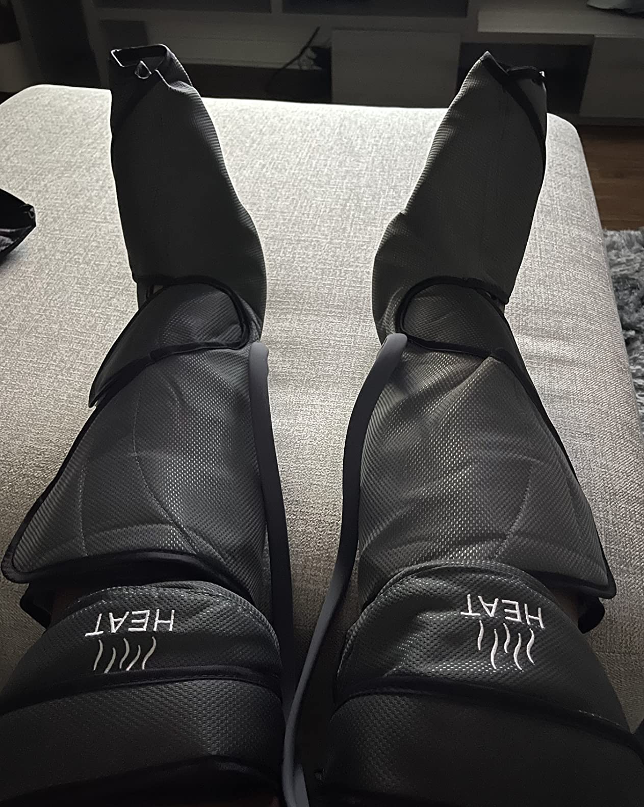 FIT KING Foot & Leg Compression Massager with Knee Heating for Circulation | FSA-HSA, Adjustable Leg Wraps, Size Extensions, 3 Modes 3 Intensities, Helpful for Pain Edema RLS, Great Gift for Wife Mom customer photo 2