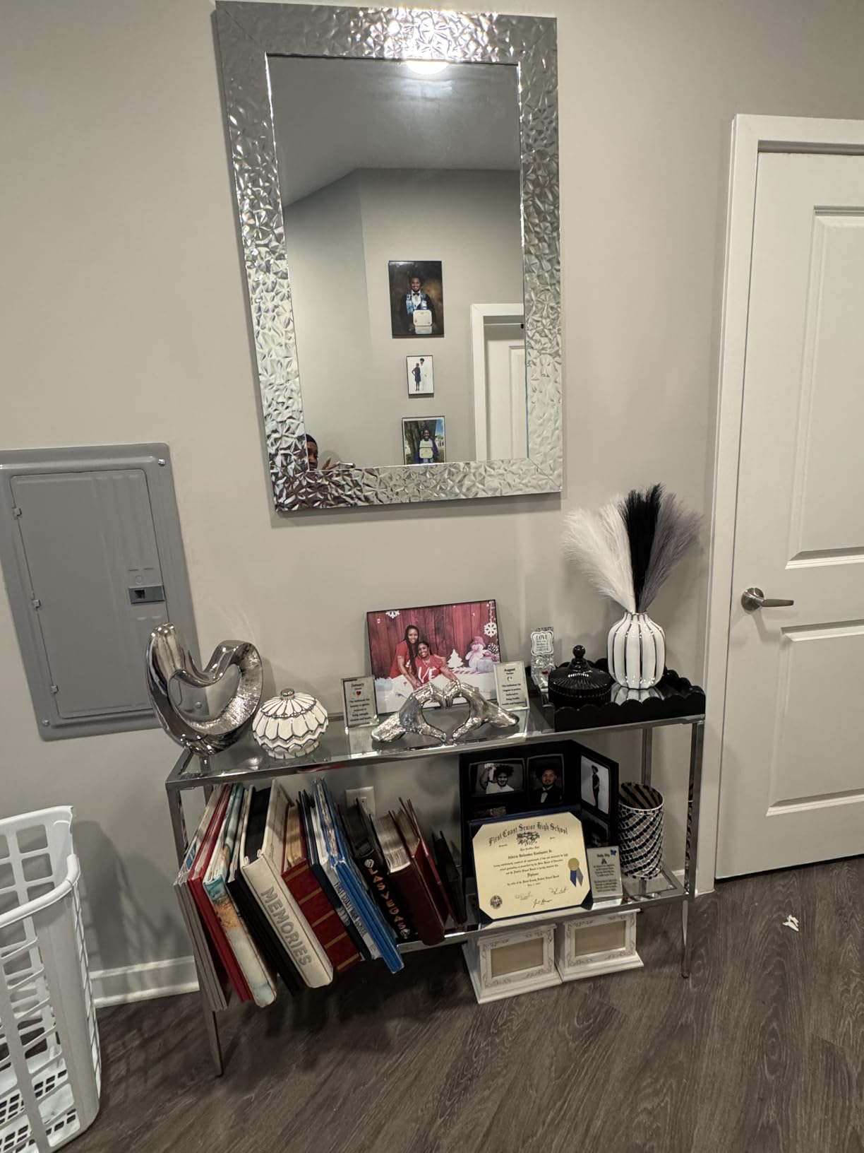 Convenience Concepts Nadia Chrome Console Table 47.25