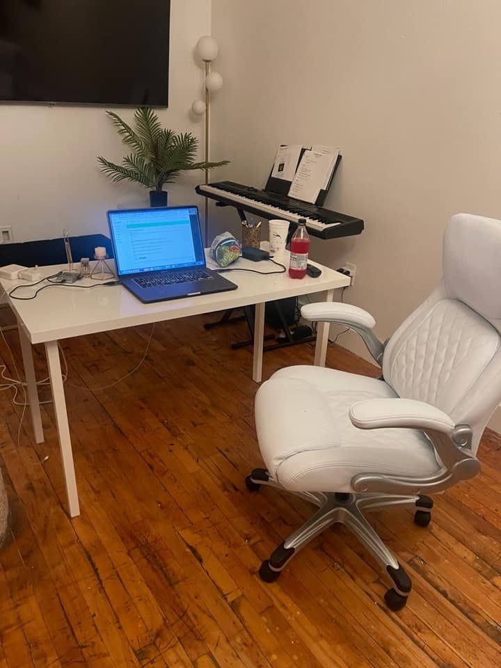 Nouhaus +Posture Ergonomic PU Leather Office Chair. Click5 Lumbar Support with FlipAdjust Armrests. Modern Executive Chair and Computer Desk Chair (Black) customer photo 2