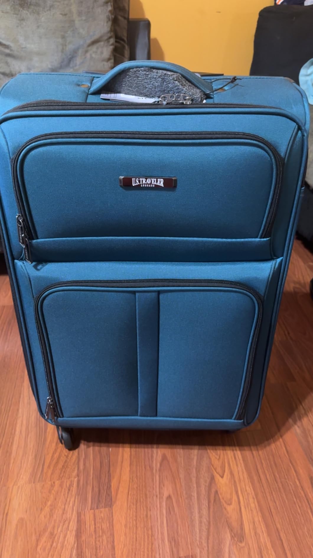 U.S. Traveler Anzio Softside Expandable Luggage with Spinner Wheels, Burgundy, 3-Piece Set (22/26/30) customer photo 2
