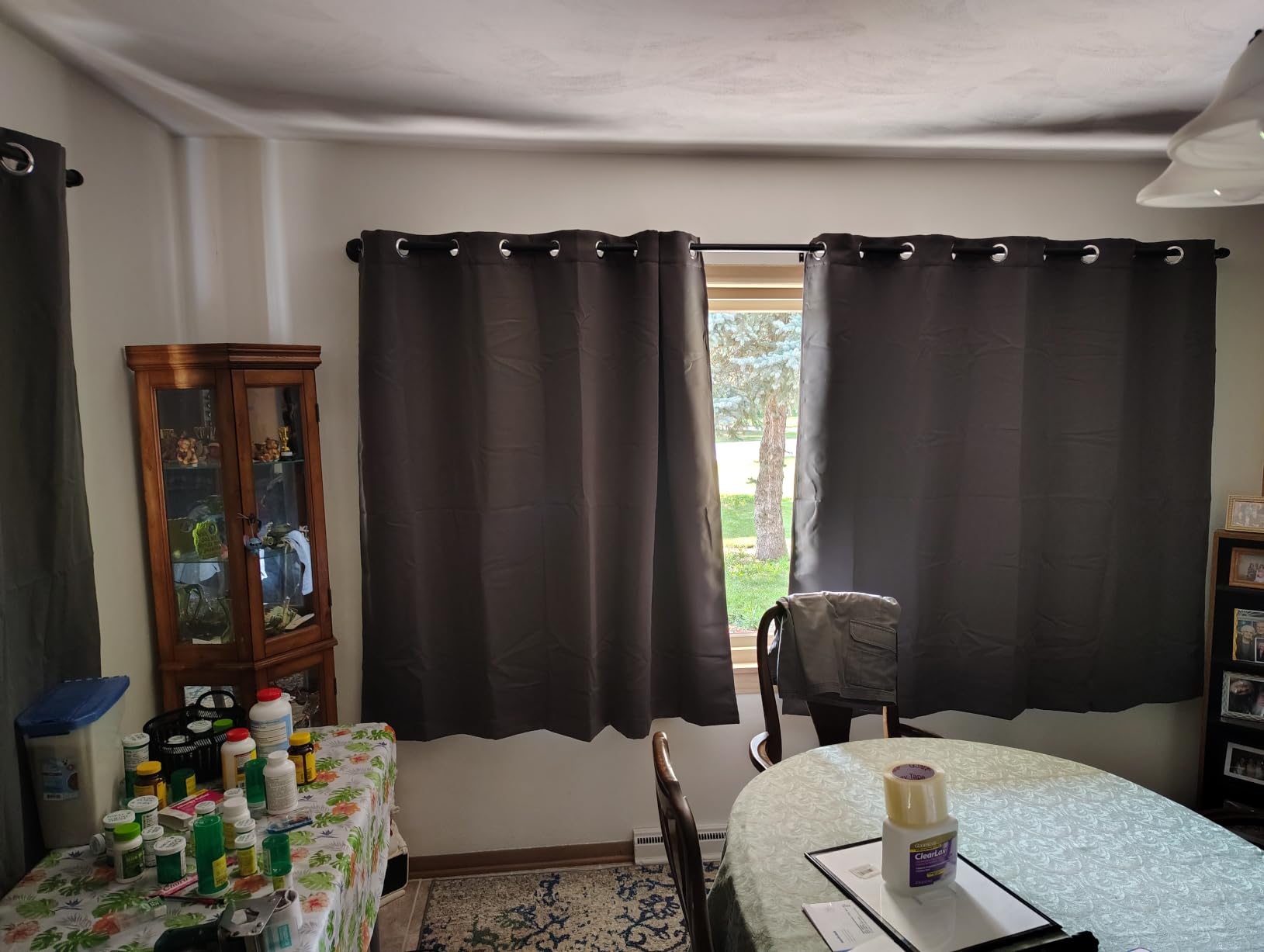 NICETOWN High-End Thermal Curtains, Full Blackout Curtains 84 inches Long for Dining Room, Soundproof Window Treatment Drapes for Hall Room, Black, 52 inches Wide Per Panel, Set of 2 Panels customer photo 2