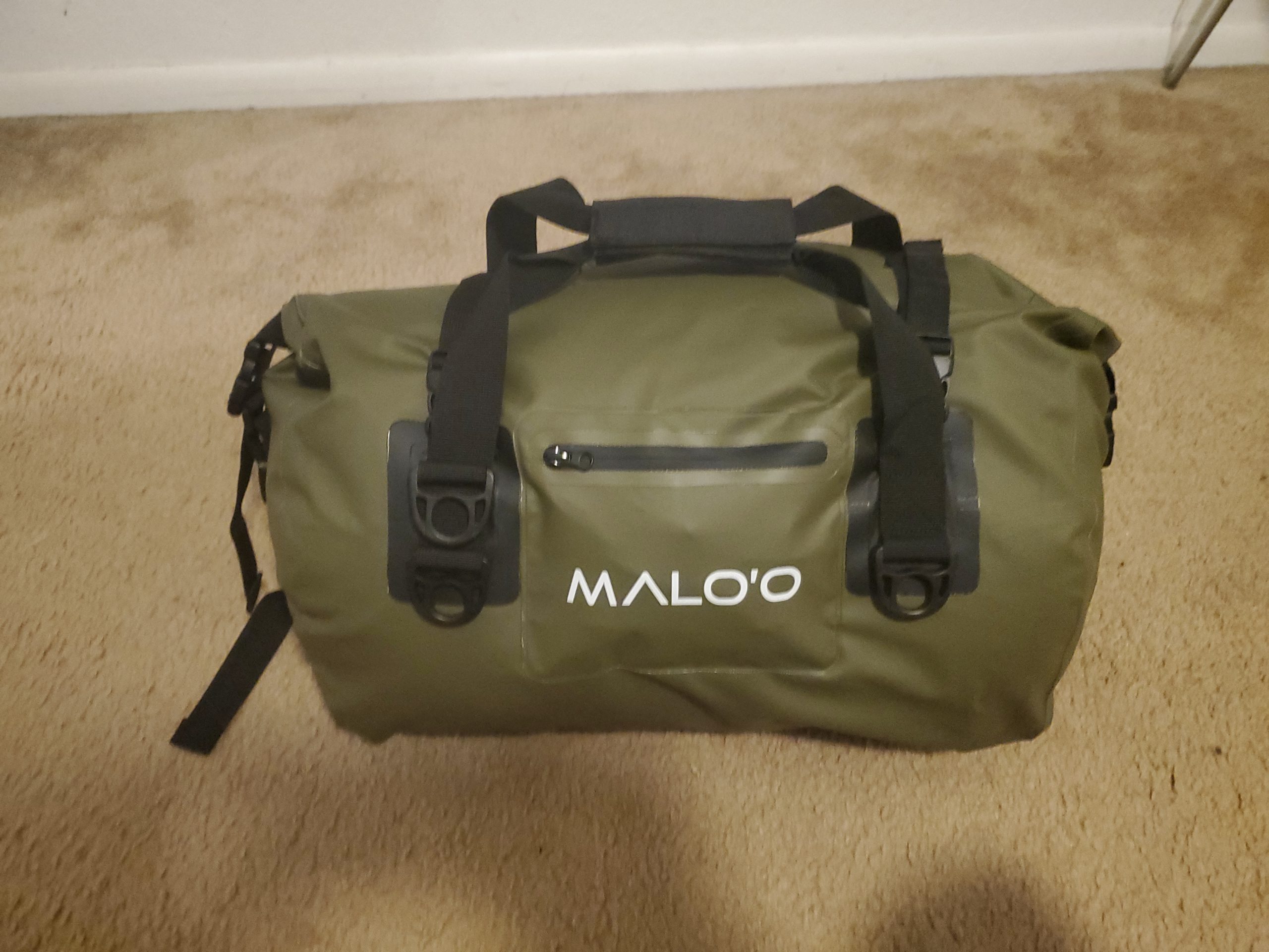 Malo'o Waterproof Dry Duffel, Heavy-Duty Roll Top Waterproof Gear Bag with Shoulder Strap & Molle Loops, Marine Duffel for Kayaking, Boating, Camping, Beach & Travel, Grey, 40L customer photo 1