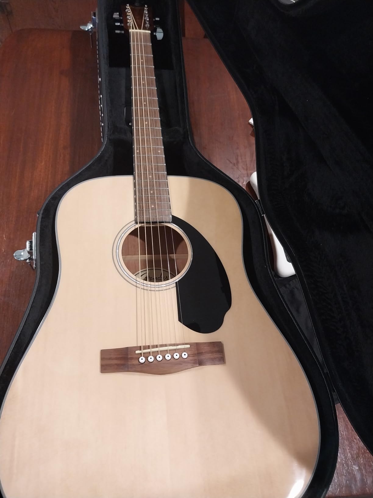 Fender CD-60S Solid Top Dreadnought Acoustic Guitar - All Mahogany Bundle with Hard Case, Tuner, Strap, Strings, Picks, and Austin Bazaar Instructional DVD customer photo 2