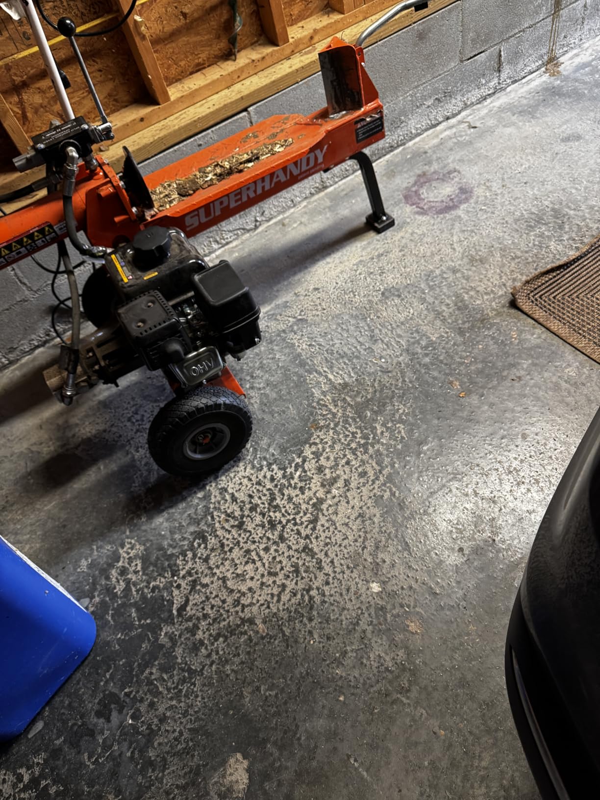 SuperHandy Log Splitter Portable 20 Ton Rapid Auto Return Ram System 7HP Engine Horizontal Full Beam Steel Wedge customer photo 1