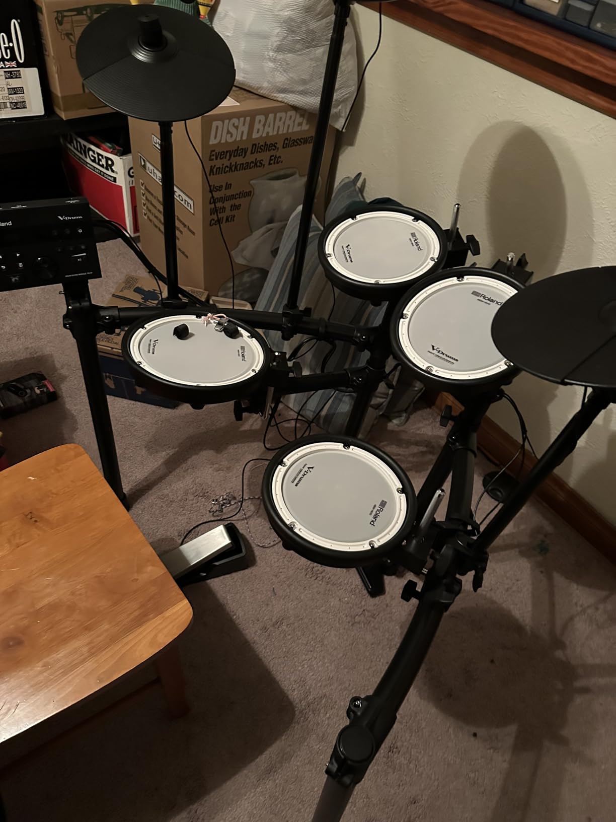Roland TD-07DMK Electronic V-Drums Kit - Legendary Double-Ply All Mesh Head kit with superior expression and playability - Bluetooth Audio & MIDI - 40 FREE Melodics Lessons | Td-07 Module, Pdx-8 Snare, 3× Pdx-6a Toms, Kd-2 Kick, Cy-5 Cymbals, Bluetooth and USB, 25 Presets customer photo 1