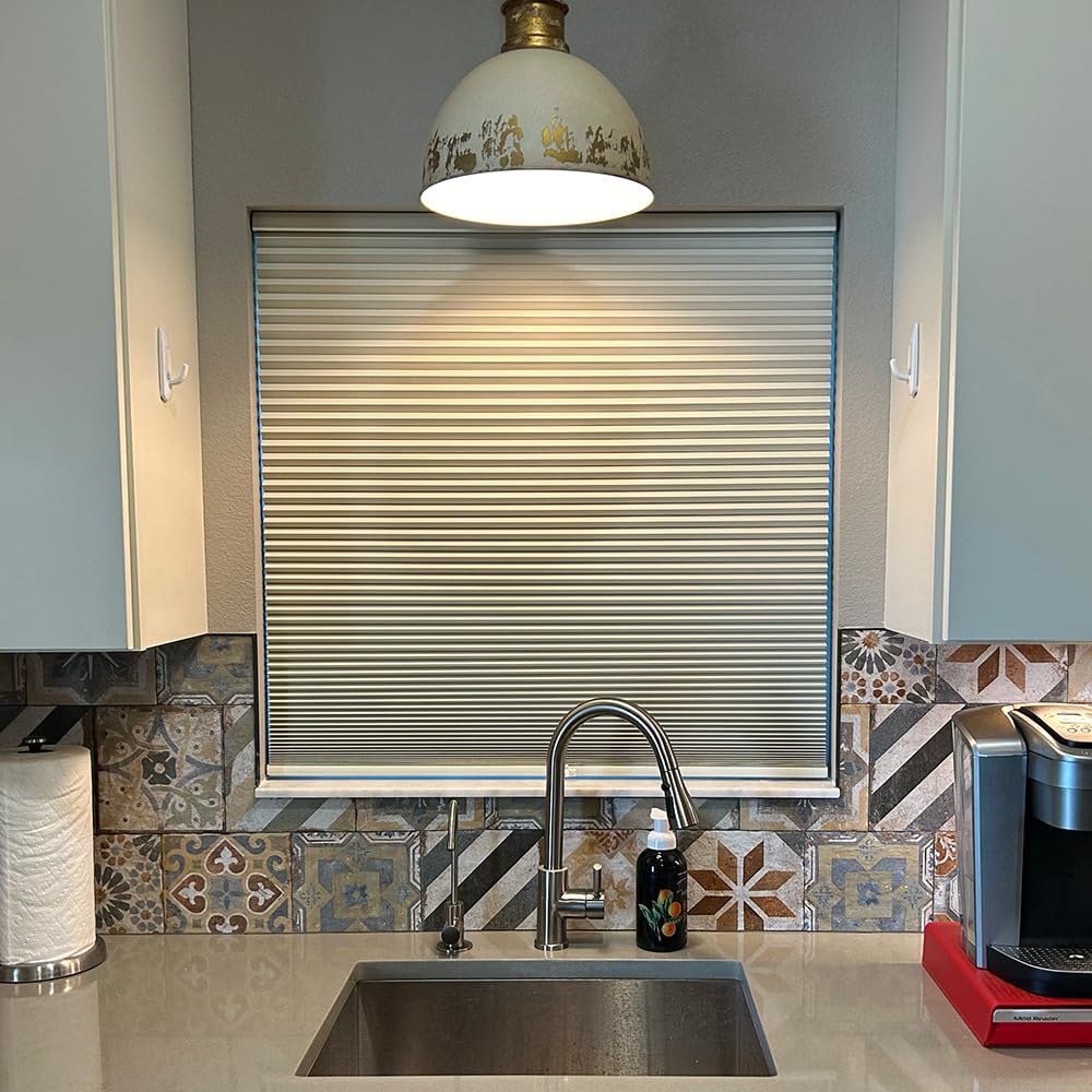 Cordless Standard Blackout Cellular Shade 62 W x 66 H, Seashell (Arrives 1/4