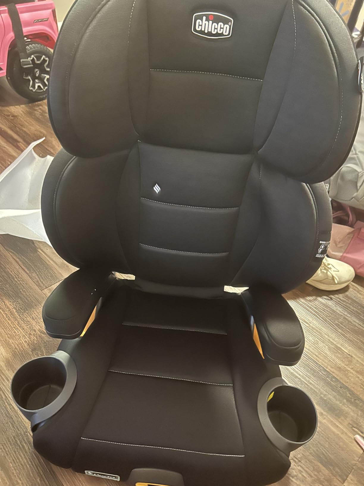 Chicco KidFit ClearTex Plus 2-in-1 Belt-Positioning Booster Car Seat, Backless and High Back Booster Seat, for Children Aged 4 Years and up and 40-100 lbs., Drift/Grey customer photo 2