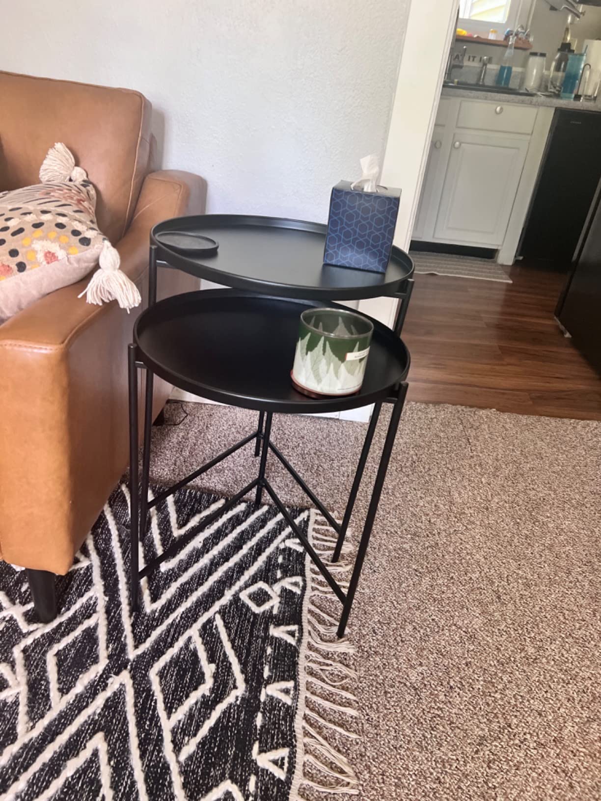 Kate and Laurel Ulani Modern Nesting Side Table; Set of 2; Silver; Sophisticated End Tables for Storage and Display customer photo 2