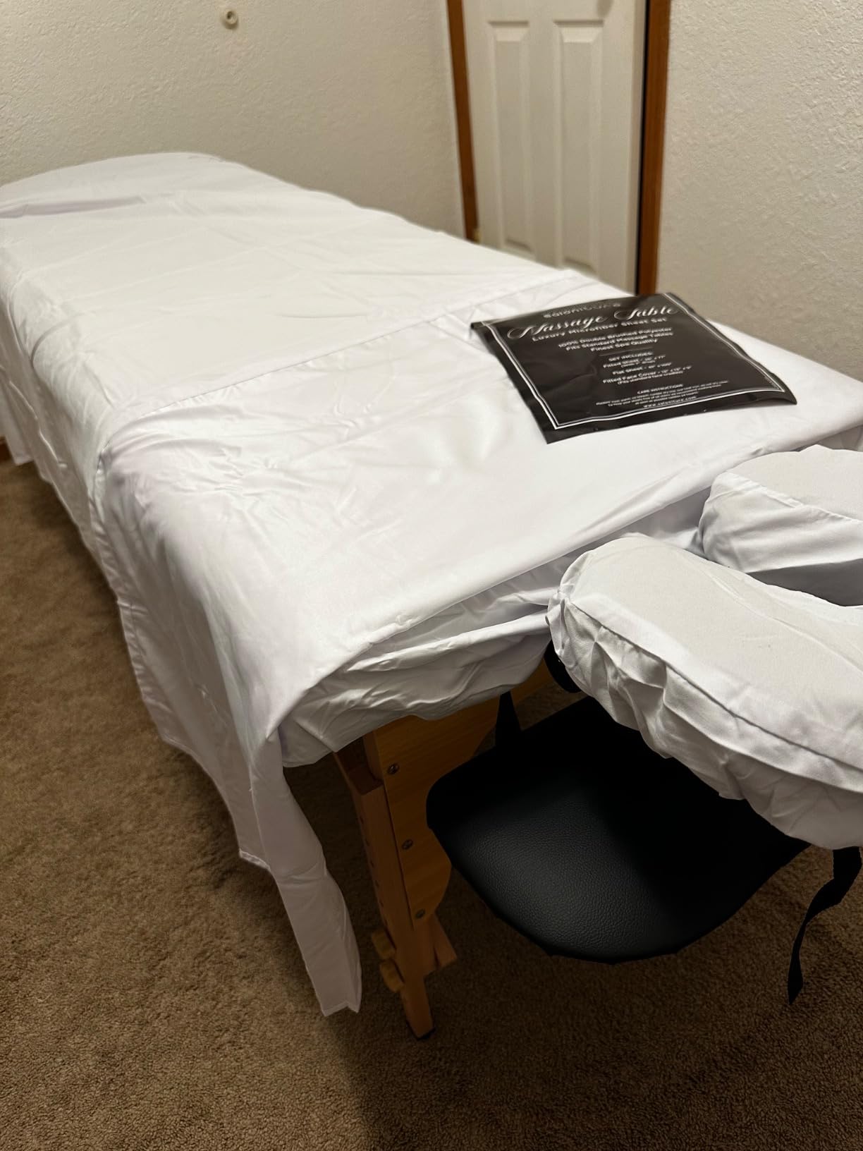 Professional Massage Table Portable Massage Bed, Black(2-Section) | Adjustable Height 84