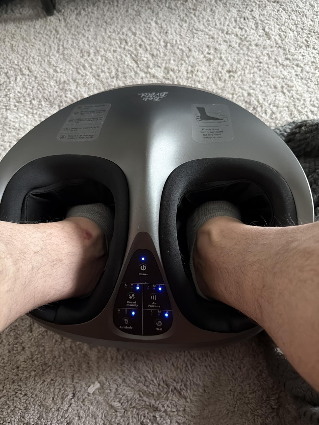 BOB AND BRAD Foot Massager Machine with Heat, FSA Shiatsu Foot Massager for Plantar Fasciitis & Neuropathy with Kneading & Compression HSA Eligible, Cordless Remote Control, Gift for Family, Size 14 customer photo 1