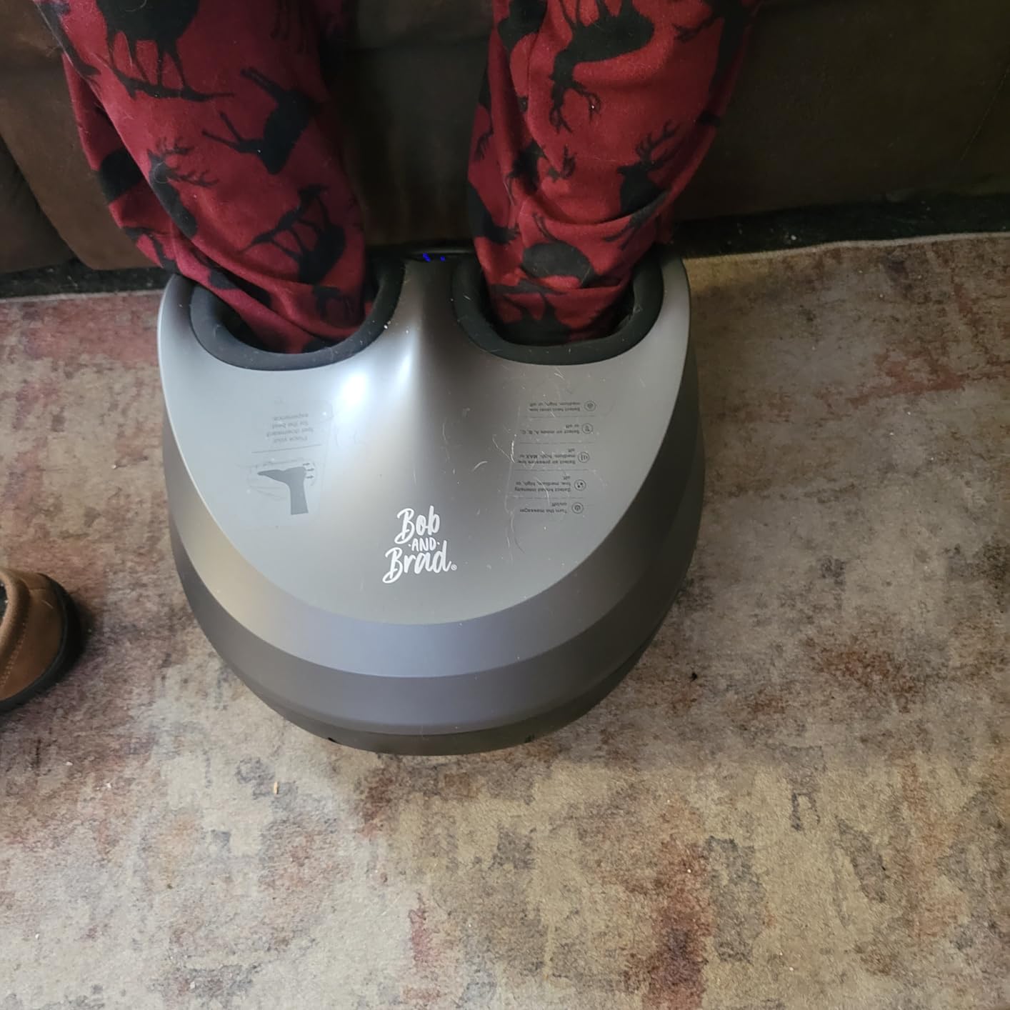 BOB AND BRAD Foot Massager Machine with Heat, FSA Shiatsu Foot Massager for Plantar Fasciitis & Neuropathy with Kneading & Compression HSA Eligible, Cordless Remote Control, Gift for Family, Size 14 customer photo 2