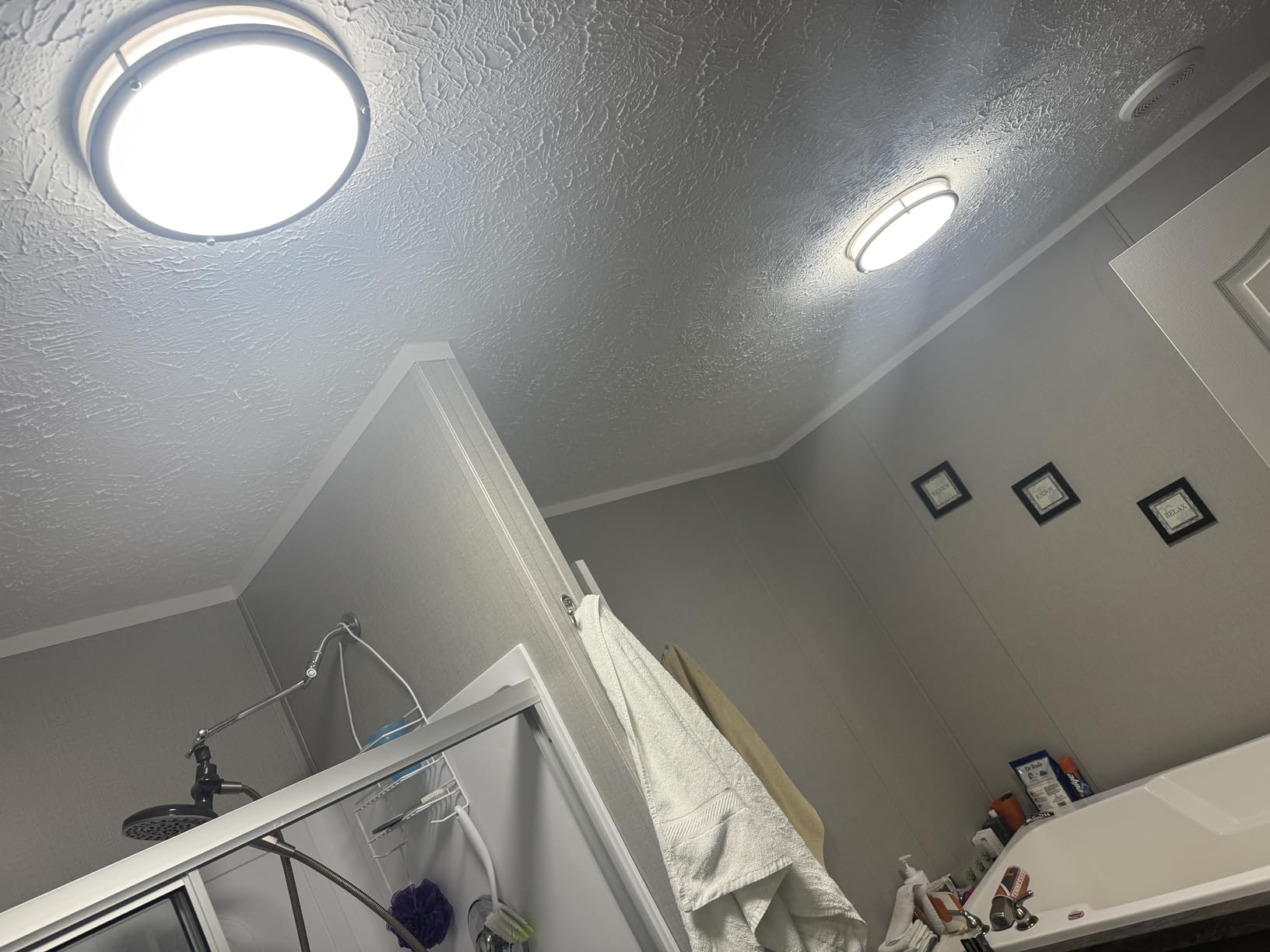 36W LED Ceiling Light Fixture, 12in Modern Flush Mount Ceiling Lights | Dimmable Ceiling Lamps Super Bright 3200LM, 3000K/4000K/5000K Adjustable for Bedroom Kitchen Bathroom Hallway, 2-Pack customer photo 2