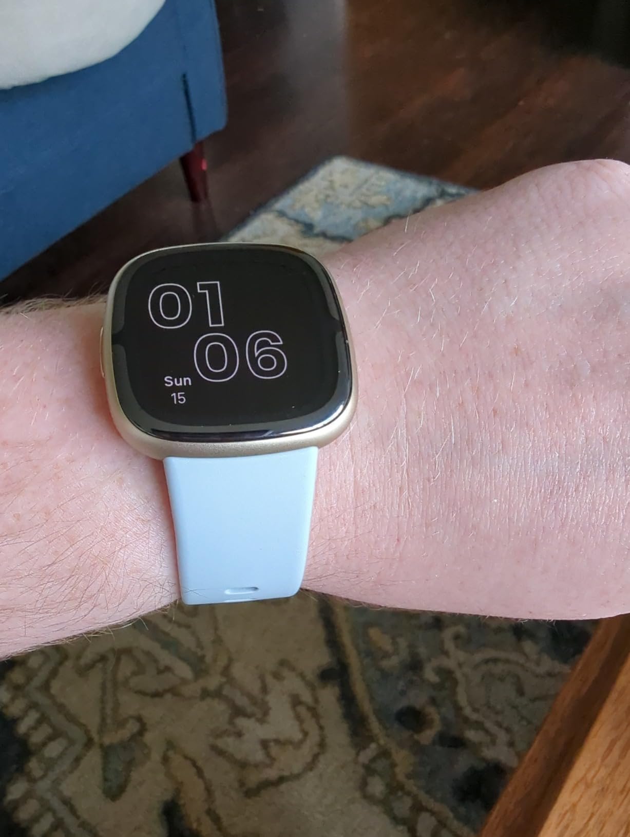 Fitbit Sense 2 Advanced Health and Fitness Smartwatch with Stress and Sleep Tools - 3-Month Google Health Premium Membership Included - ECG App, SpO2, 24/7 Heart Rate, and GPS - Lunar White/Platinum customer photo 2