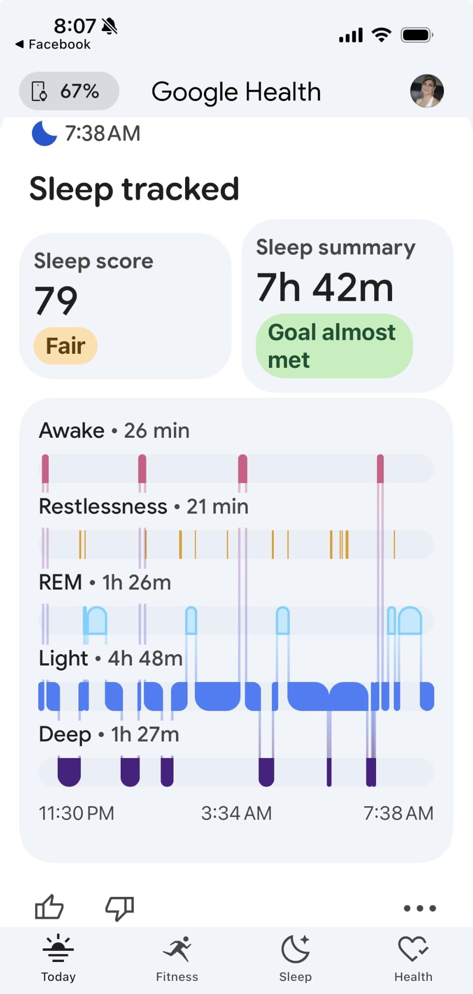 Fitbit Inspire 3 Fitness Tracker - Advanced Health Insights with Stress Management, Workout Intensity & Sleep Tracking, 24/7 Heart Rate, Includes Small and Large Classic Bands (Midnight Zen/Black) customer photo 1